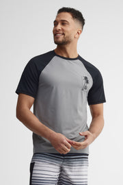 T-shirt maillot de bain ''rashguard'' - Homme && GRIS