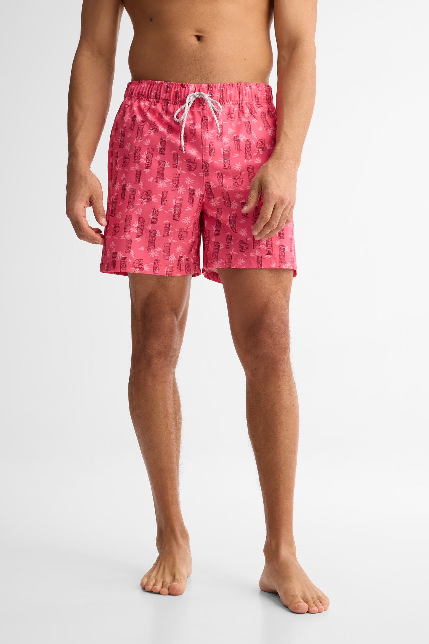 Short maillot de bain - Homme && ROUGE/MULTI