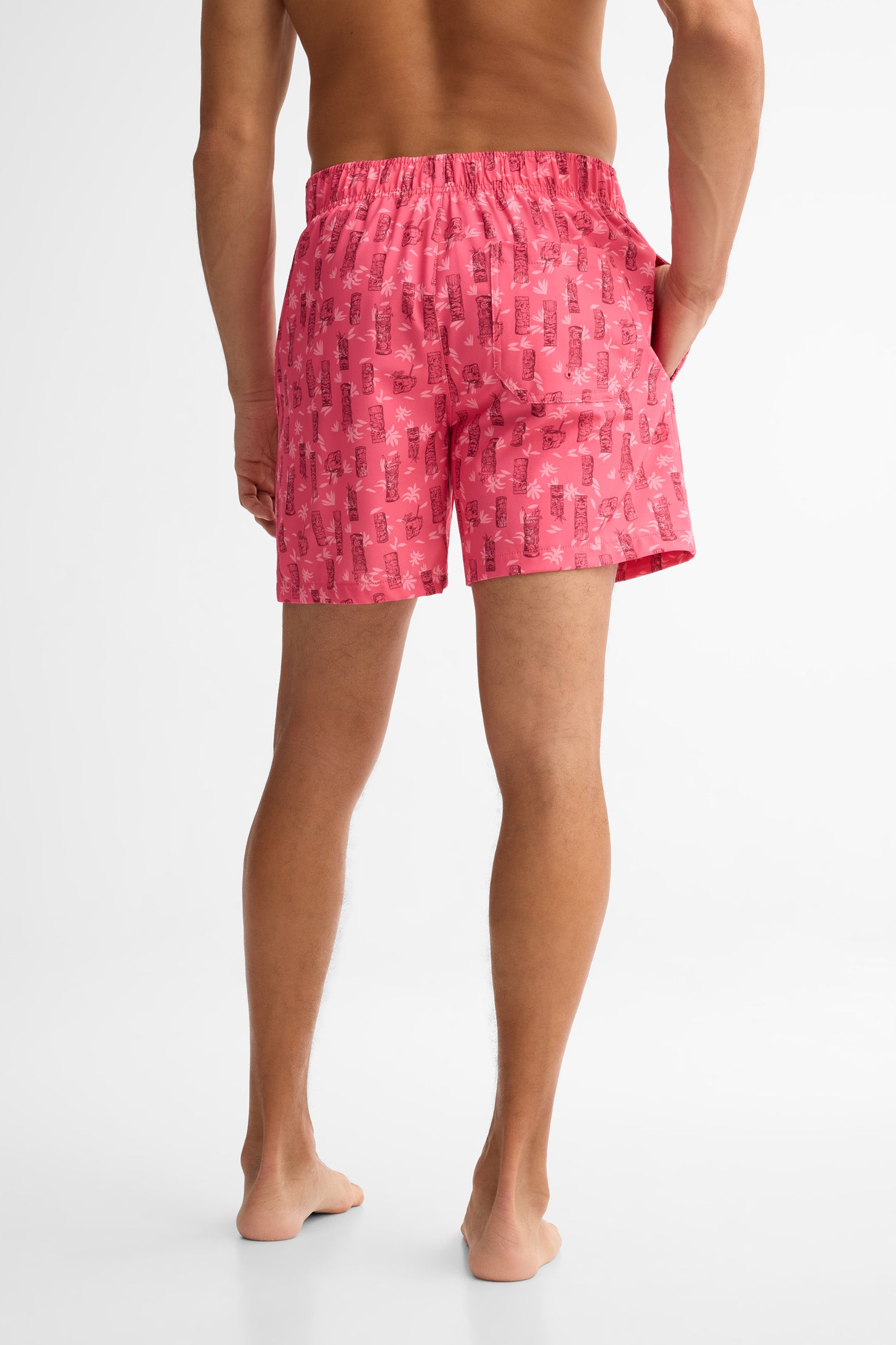 Short maillot de bain - Homme && ROUGE/MULTI