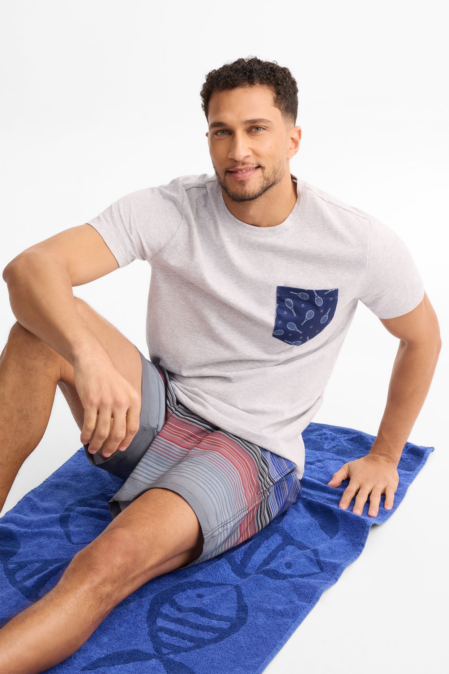 Short maillot de bain - Homme && BLEU MULTI