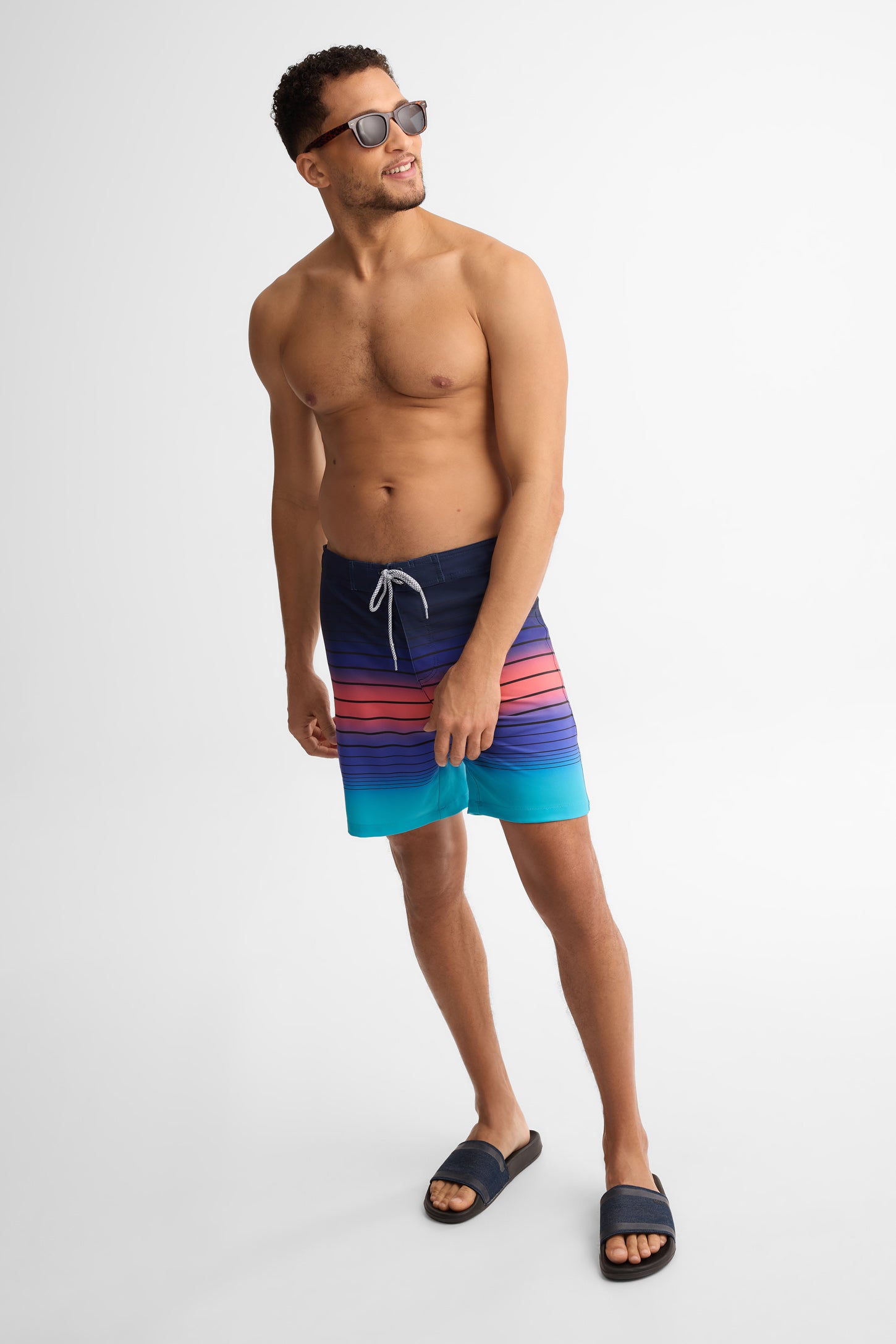 Short maillot de bain - Homme && BLEU MULTI