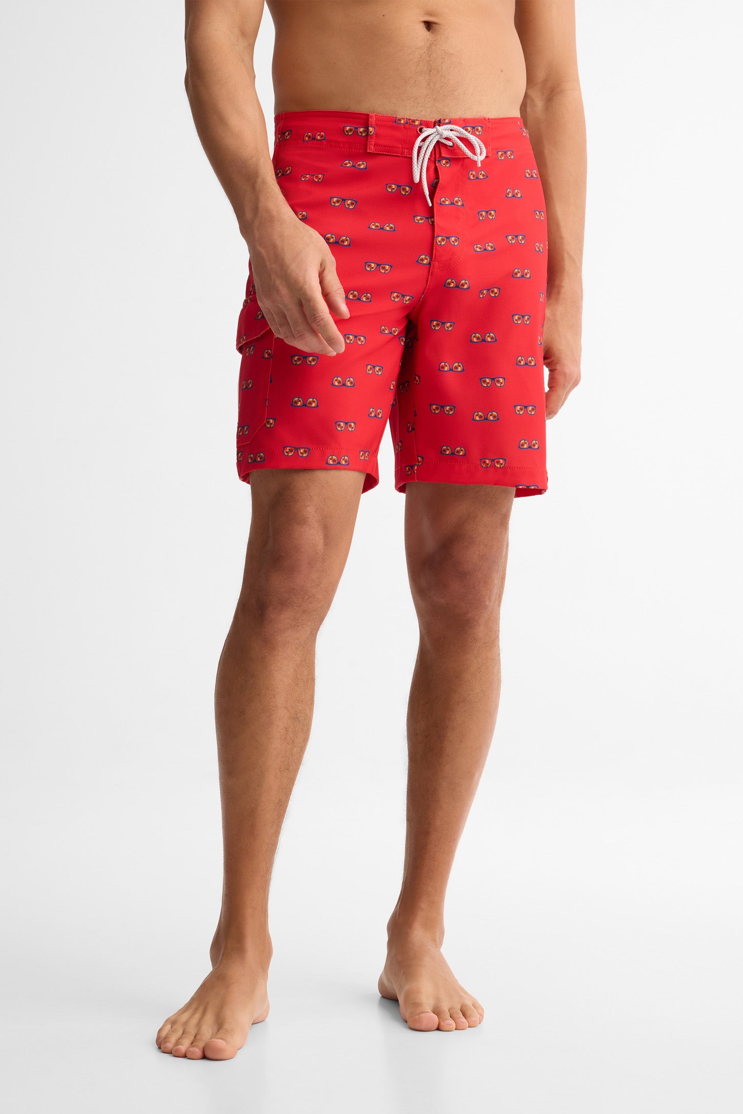 Short maillot de bain - Homme && ROUGE/MULTI