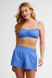 Short taille semi-haute couvre maillot, 2/40$ - Femme && BLEU