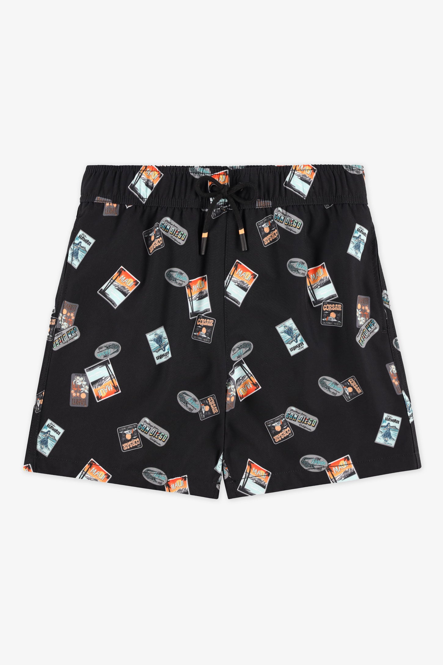 Short maillot de bain - Ado garçon && NOIR/MULTI