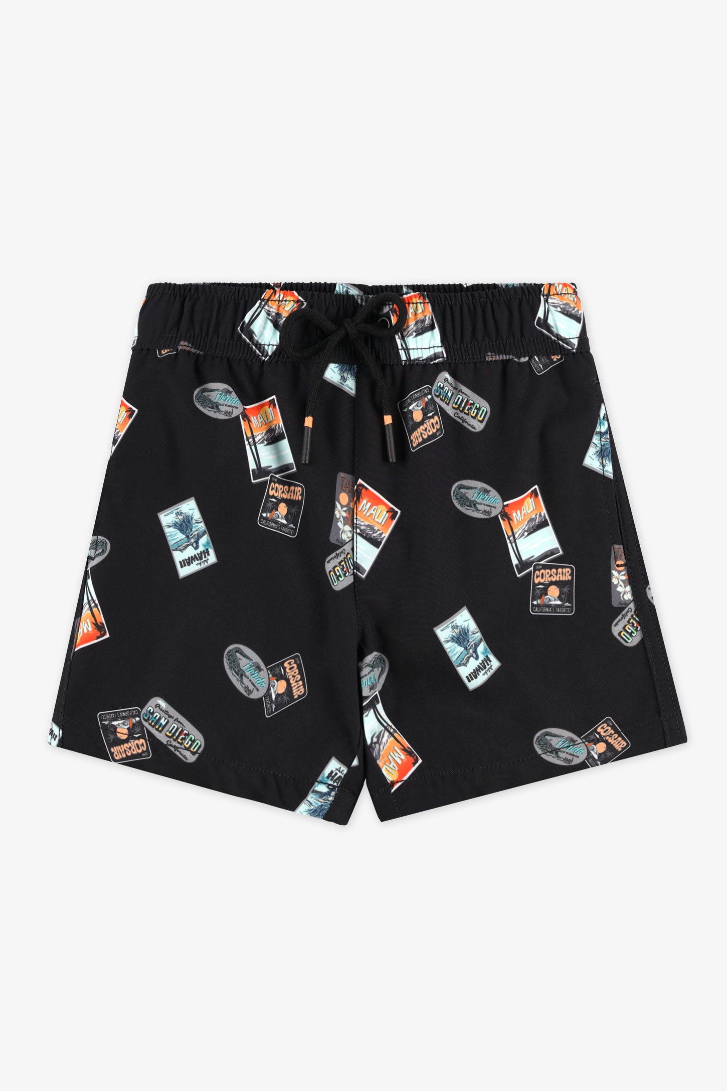 Short maillot de bain - Enfant garçon && NOIR/MULTI