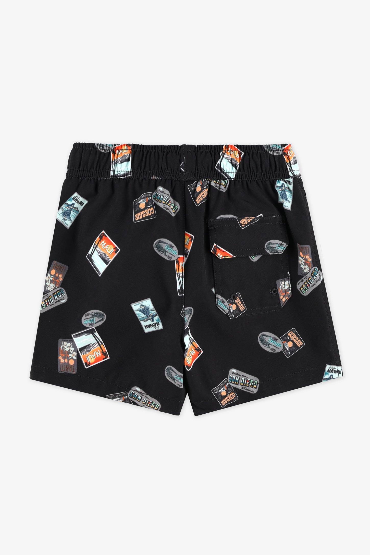 Short maillot de bain - Enfant garçon && NOIR/MULTI