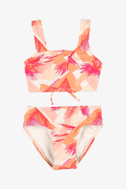 Maillot de bain 2-pièces UV 50 - Enfant fille && ORANGE MULTI