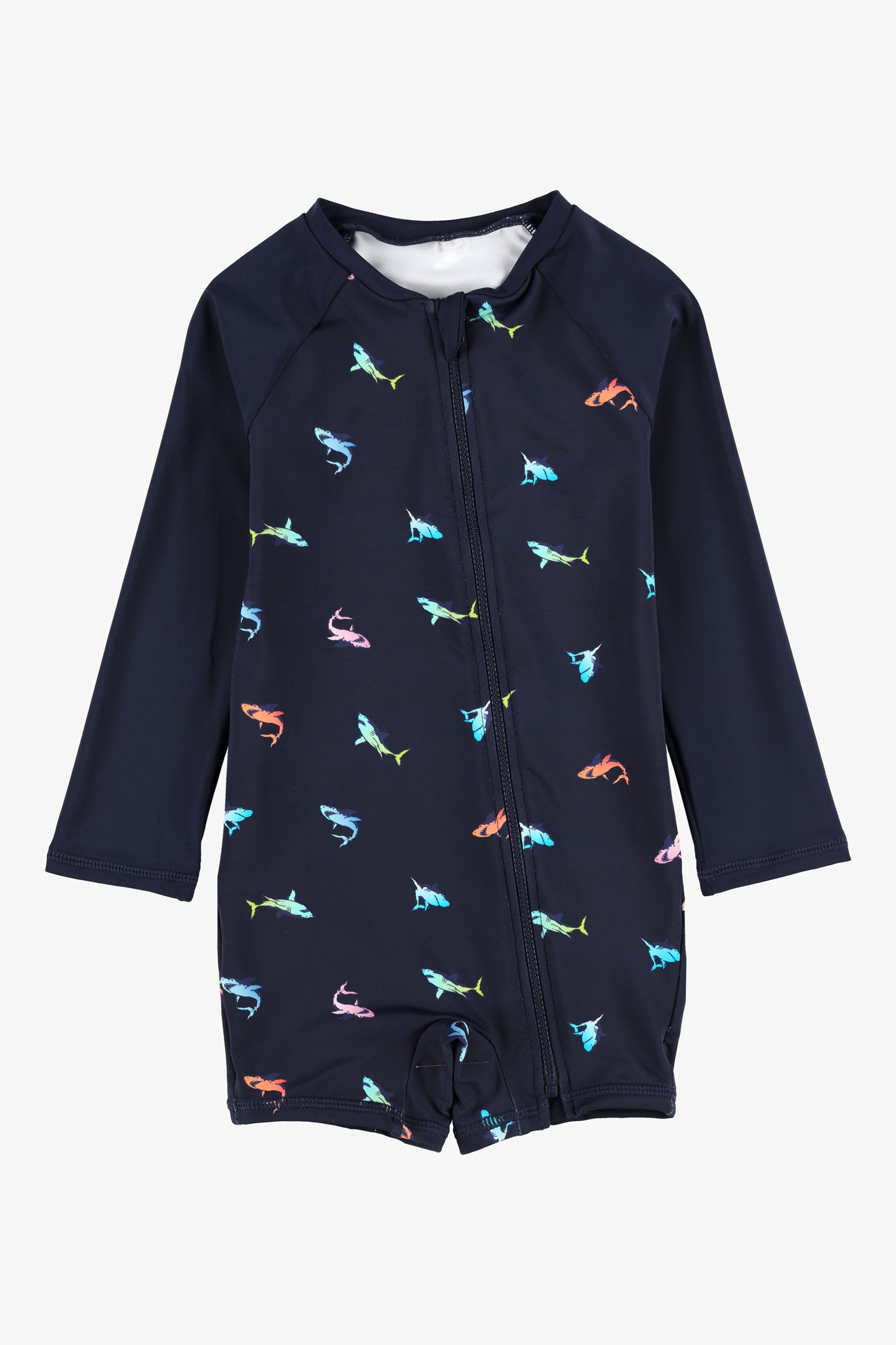 Maillot de bain 1-pièce ''rashguard'', - Bébé garçon && BLEU MARINE MUL