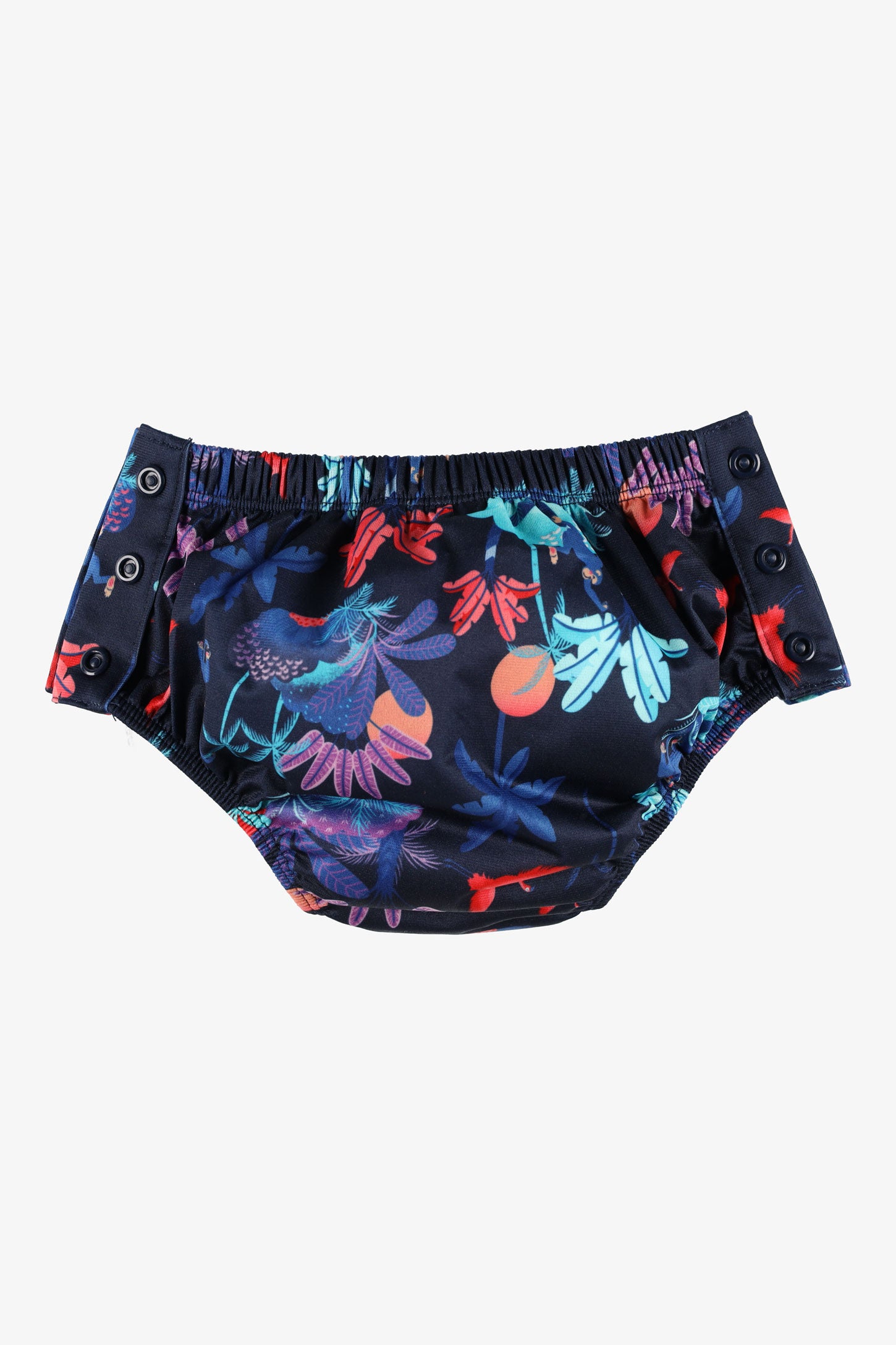 Couche-maillot de bain imprimée - Bébé fille && BLEU MARINE MUL