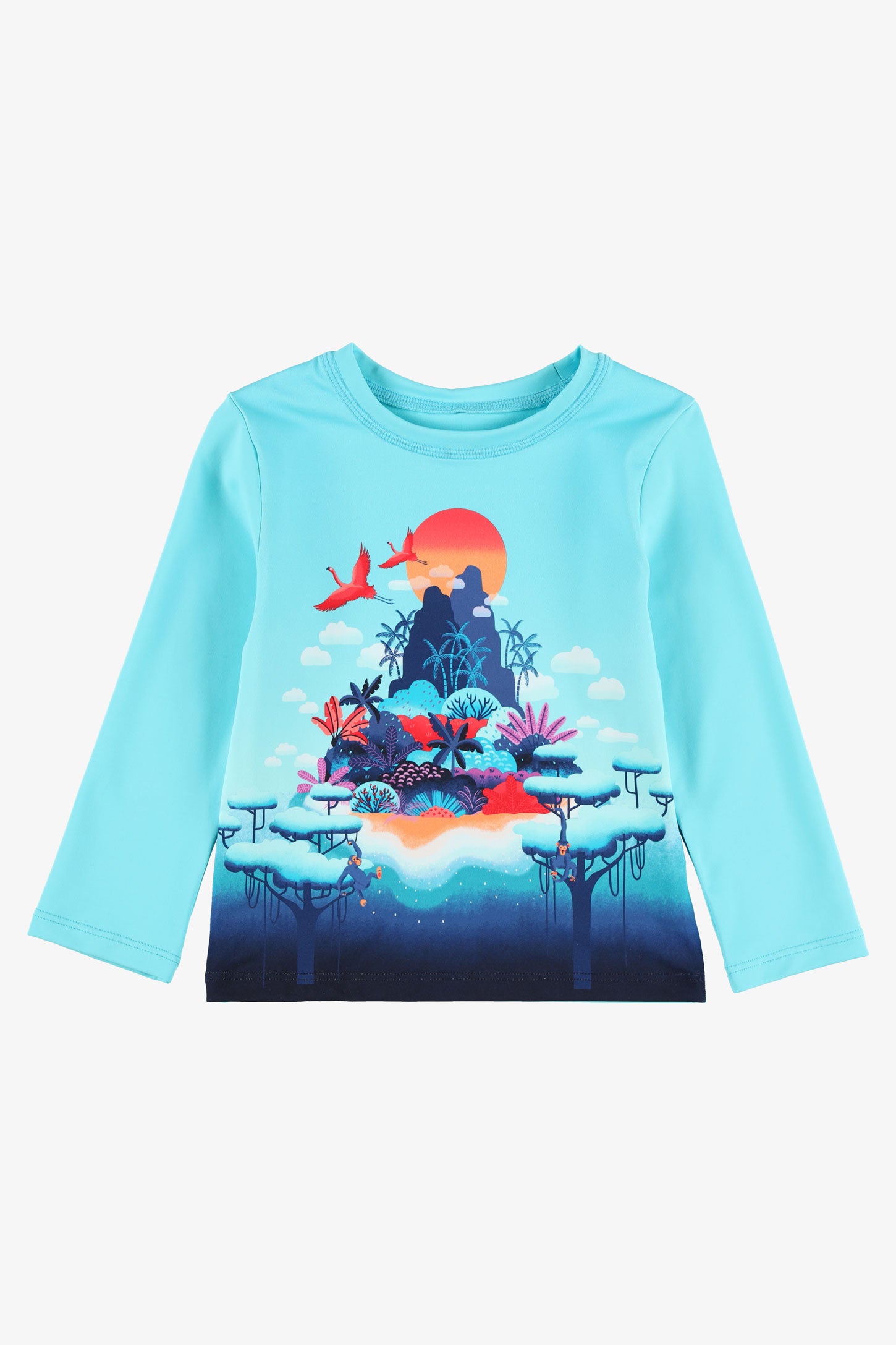 Chandail maillot de bain ''rashguard'', 2T-3T - Bébé fille && BLEU MULTI
