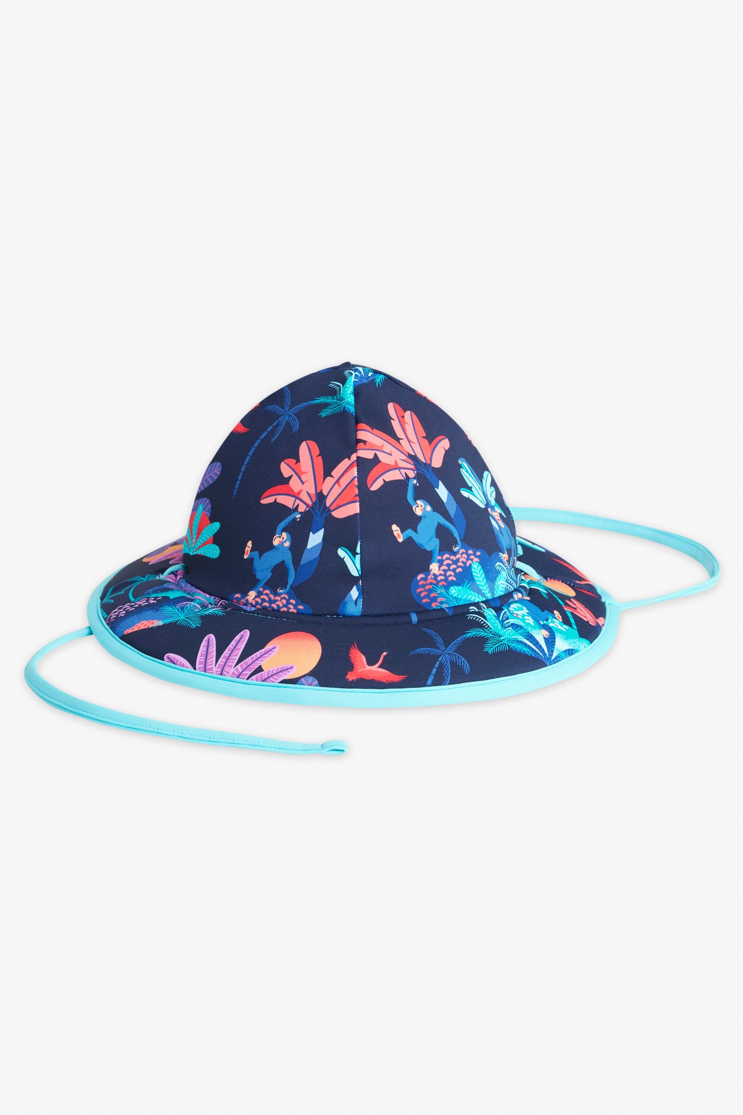 Chapeau de plage réversible, 2T-3T - Bébé fille && BLEU MARINE MUL