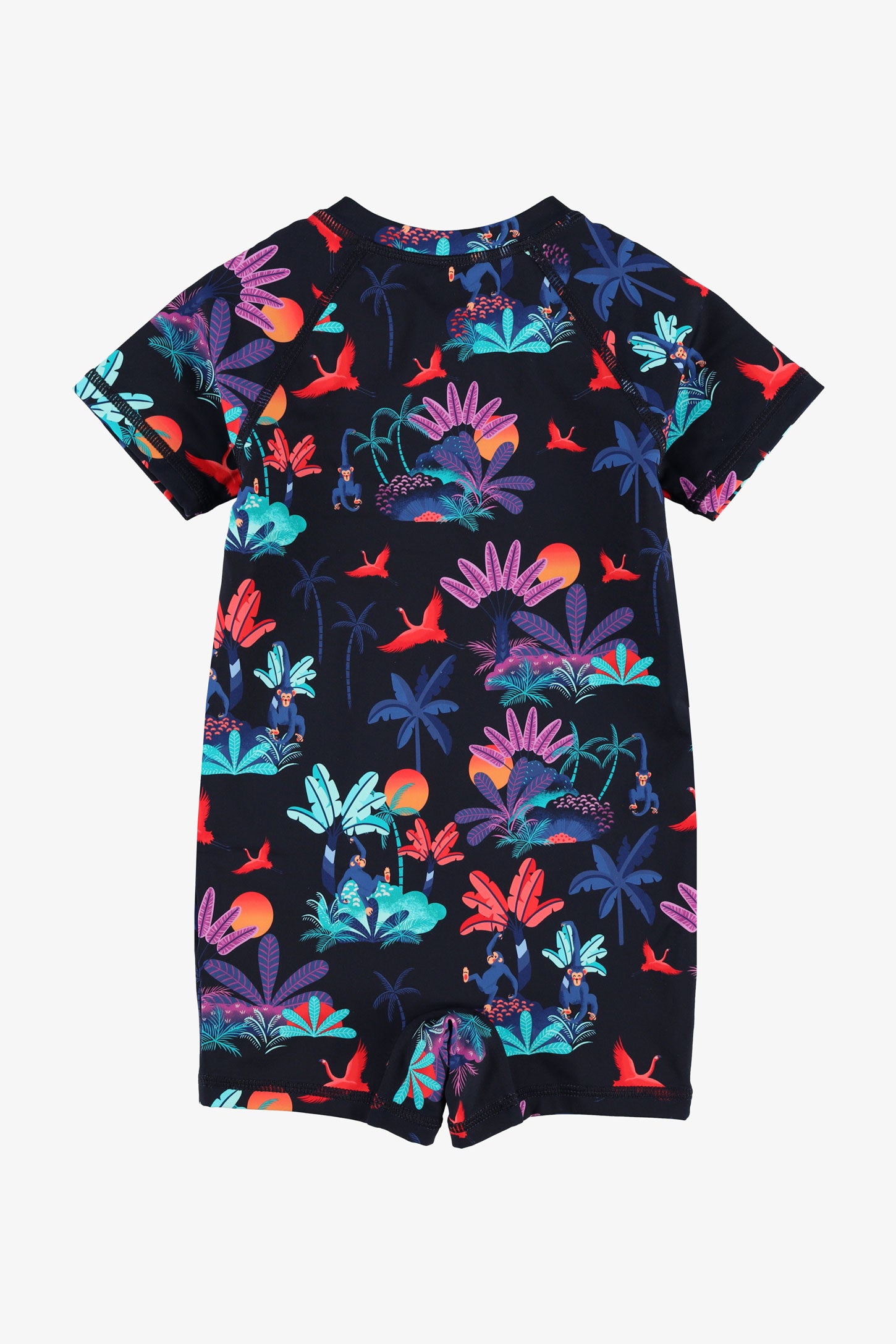 Maillot de bain 1-pièce ''rashguard'', 2T-3T - Bébé fille && BLEU MARINE MUL