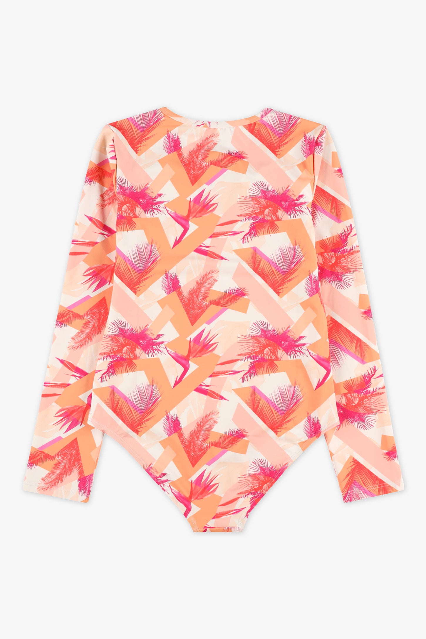 Maillot de bain ''Rashguard'' - Ado fille && ORANGE MULTI
