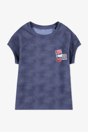 T-shirt maillot de bain ''Rashguard''- Ado fille && BLEU MULTI