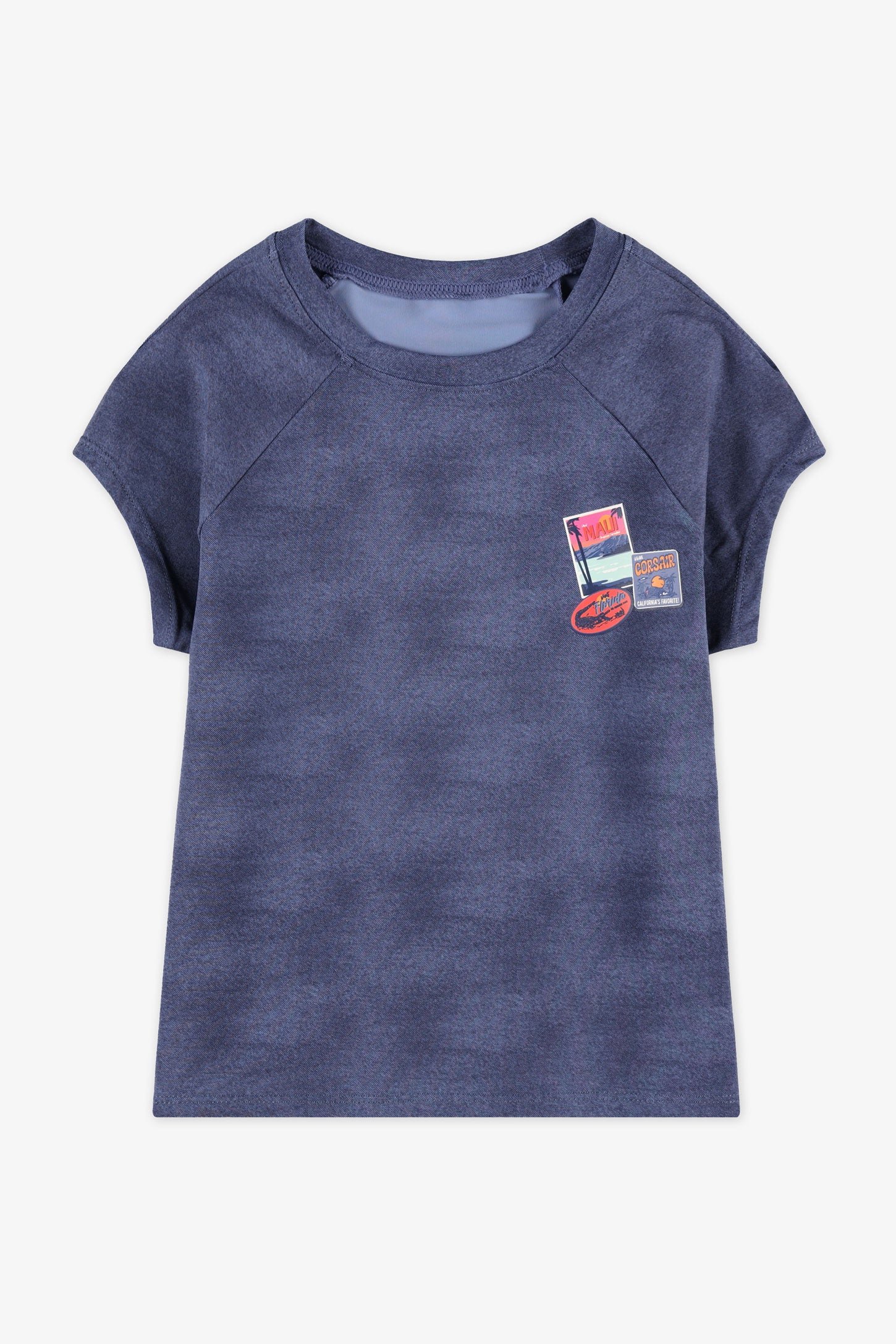T-shirt maillot de bain ''Rashguard''- Ado fille && BLEU MULTI