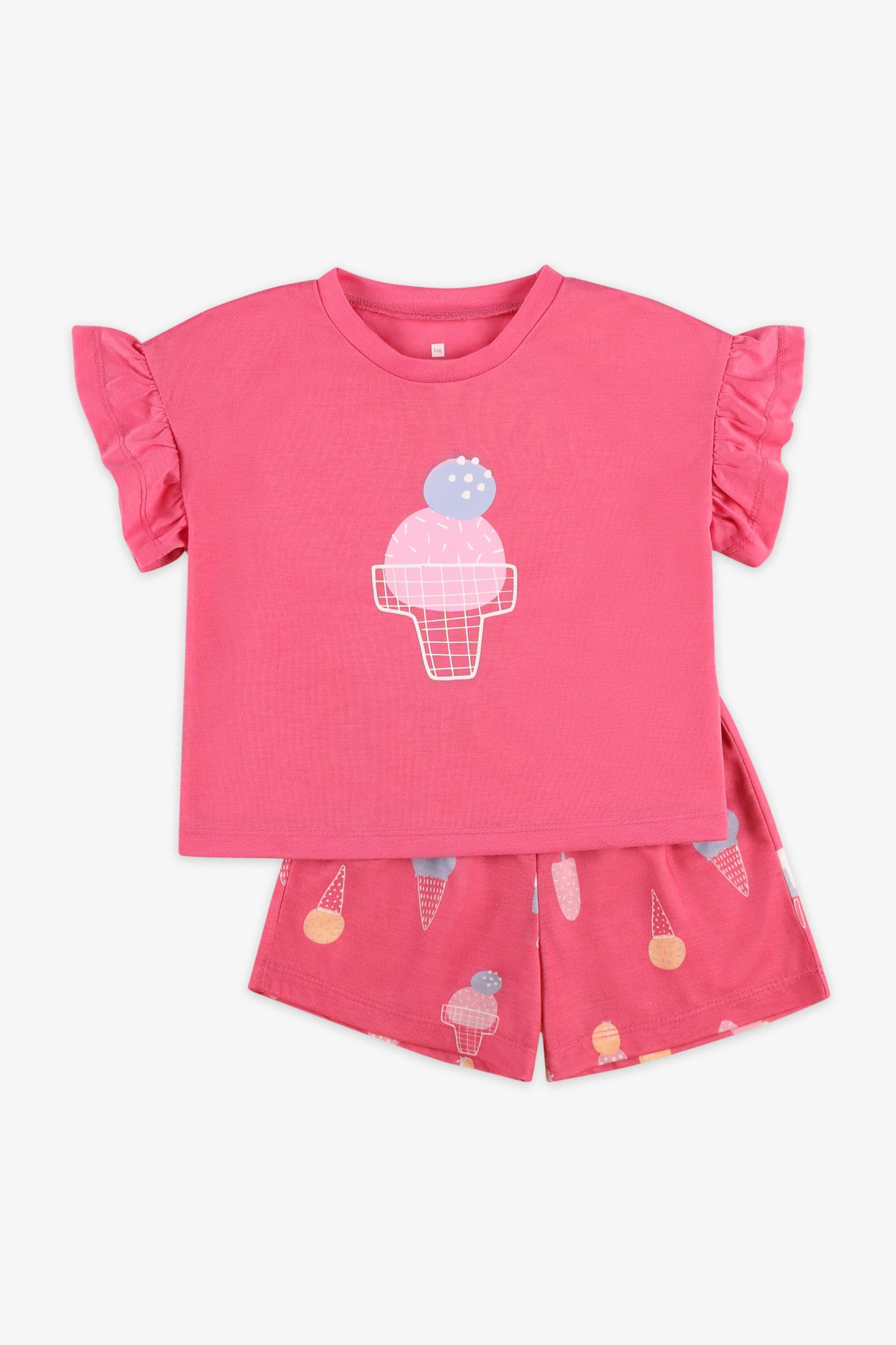 Pyjama 2-pièces imprimé, 2/35$ - Enfant fille && ROSE FONCE