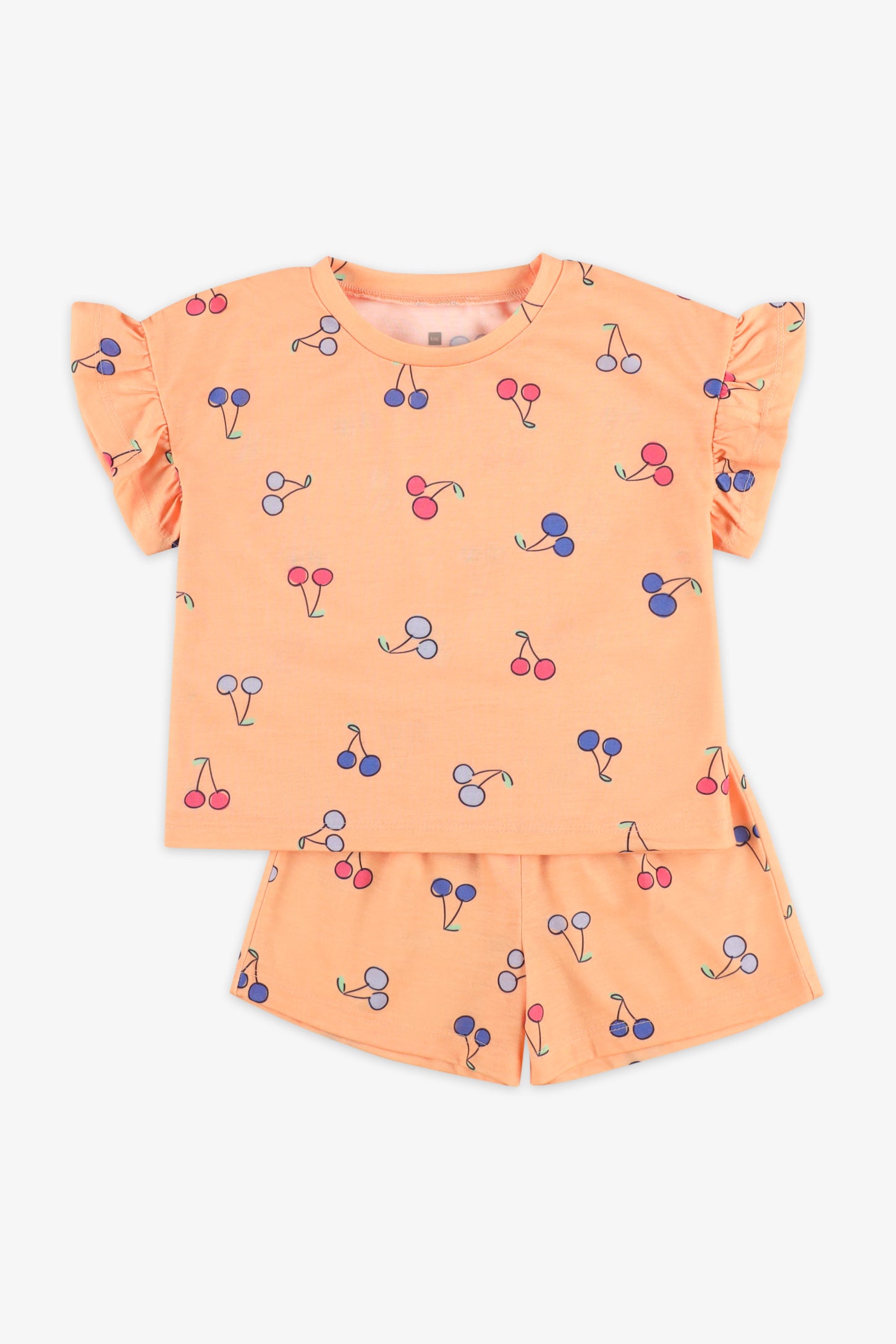 Pyjama 2-pièces imprimé, 2/35$ - Enfant fille && ORANGE MULTI