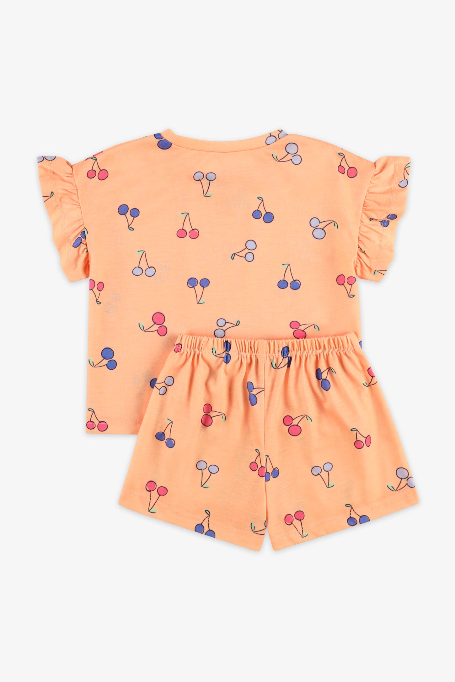 Pyjama 2-pièces imprimé, 2/35$ - Enfant fille && ORANGE MULTI