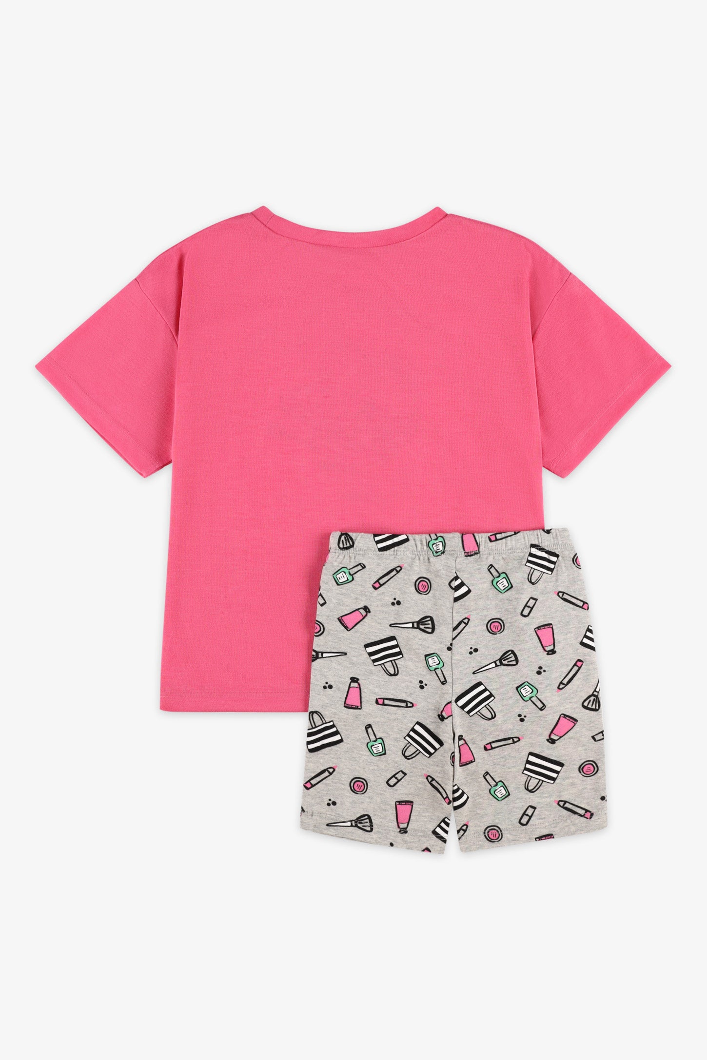 Pyjama 2-pièces coton, 2/35$ - Enfant fille && ROSE FONCE