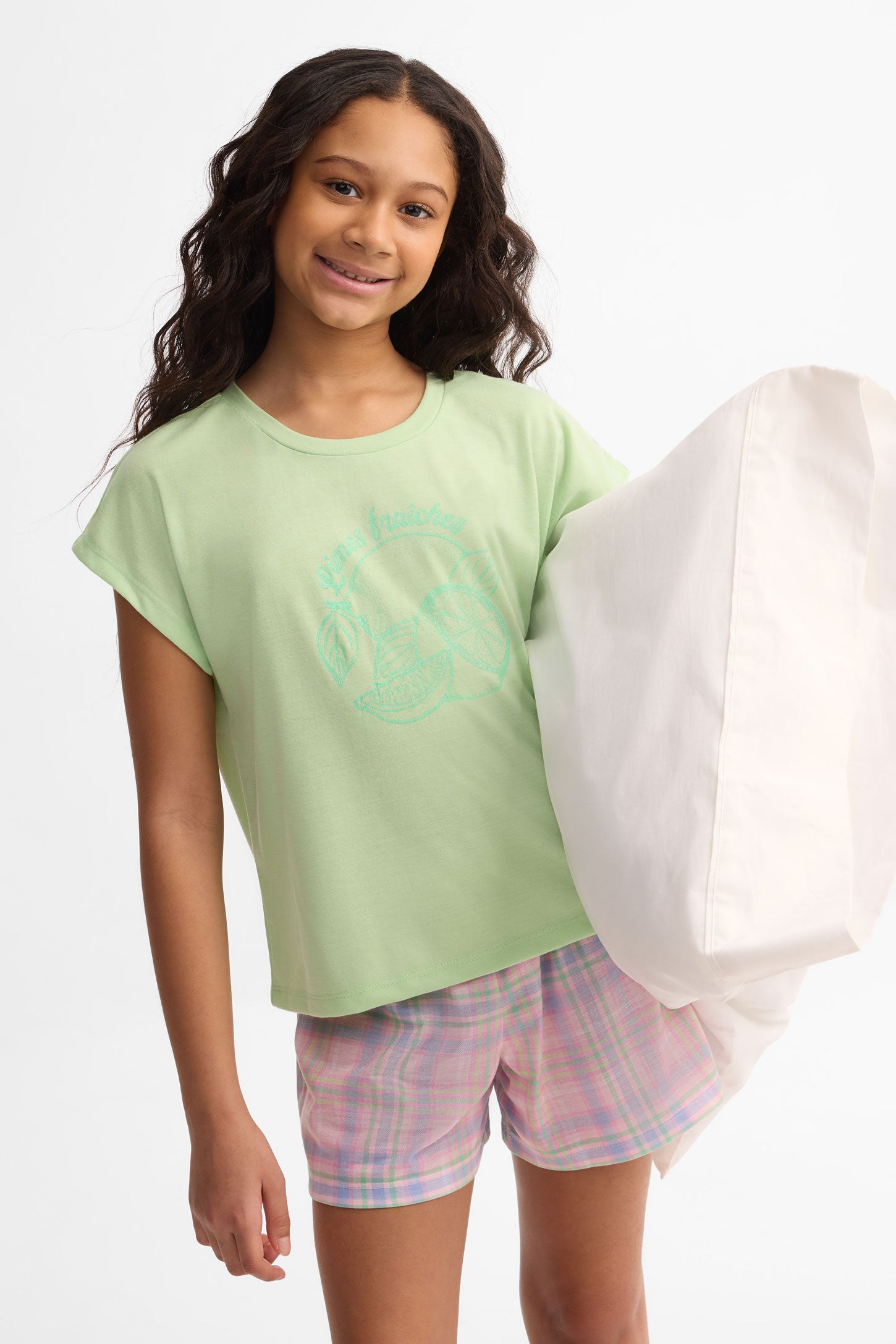 Pyjama 2-pièces imprimé, 2/40$ - Ado fille && VERT