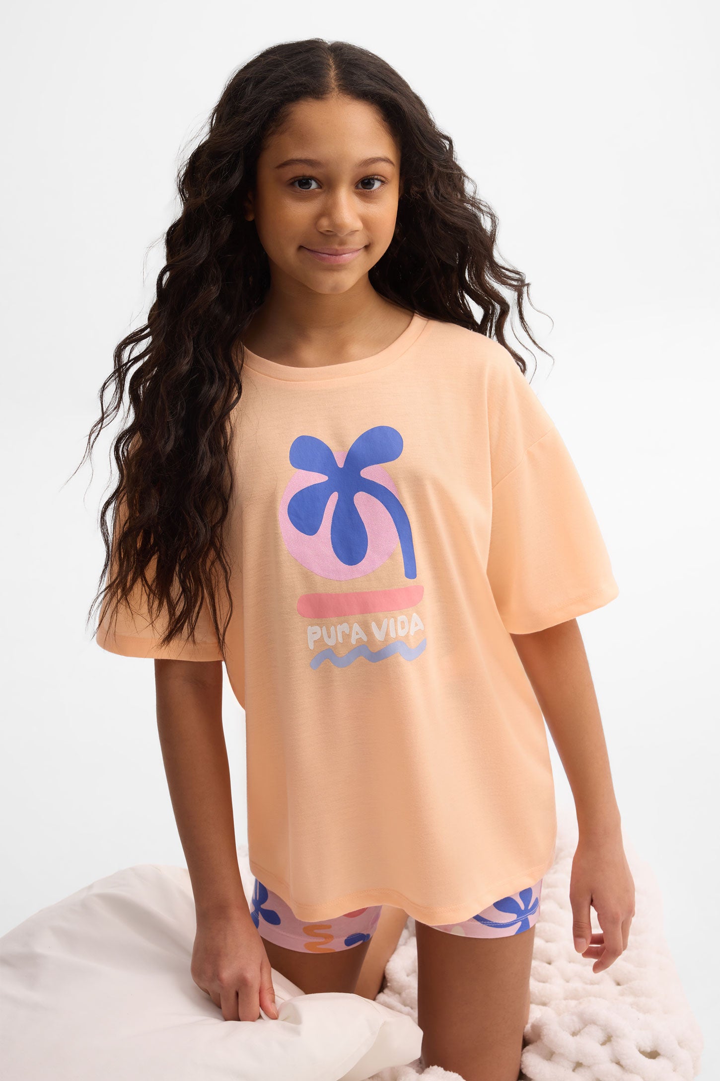 Pyjama 2-pièces coton, 2/40$ - Ado fille && ORANGE
