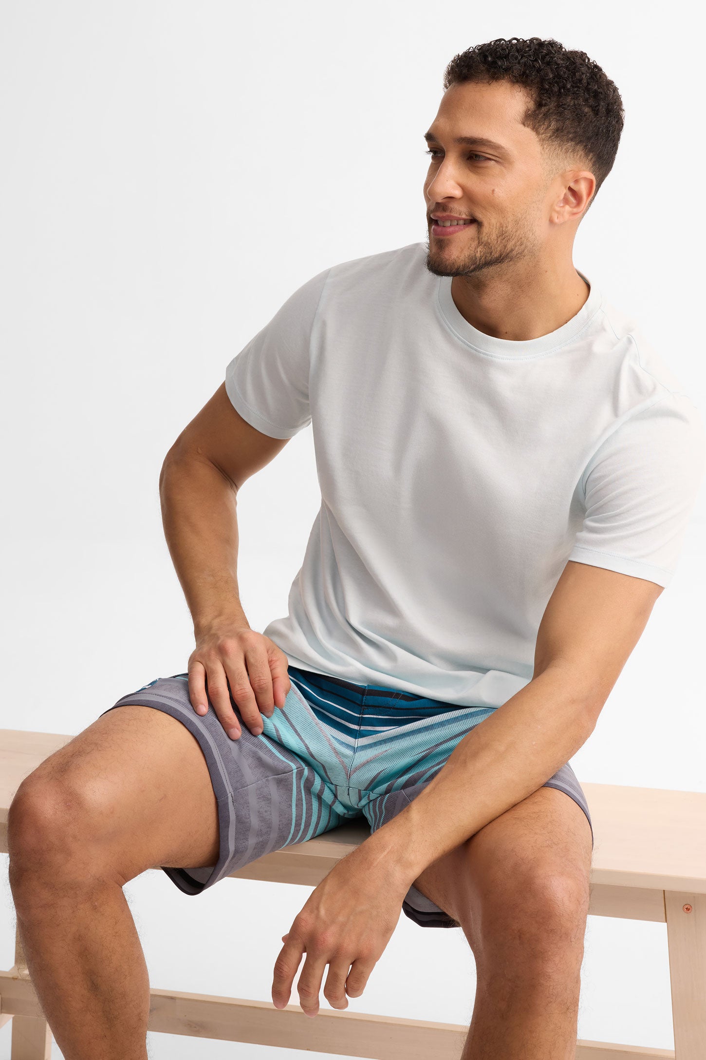 T-shirt pyjama coton, 2/40$ - Homme && BLEU