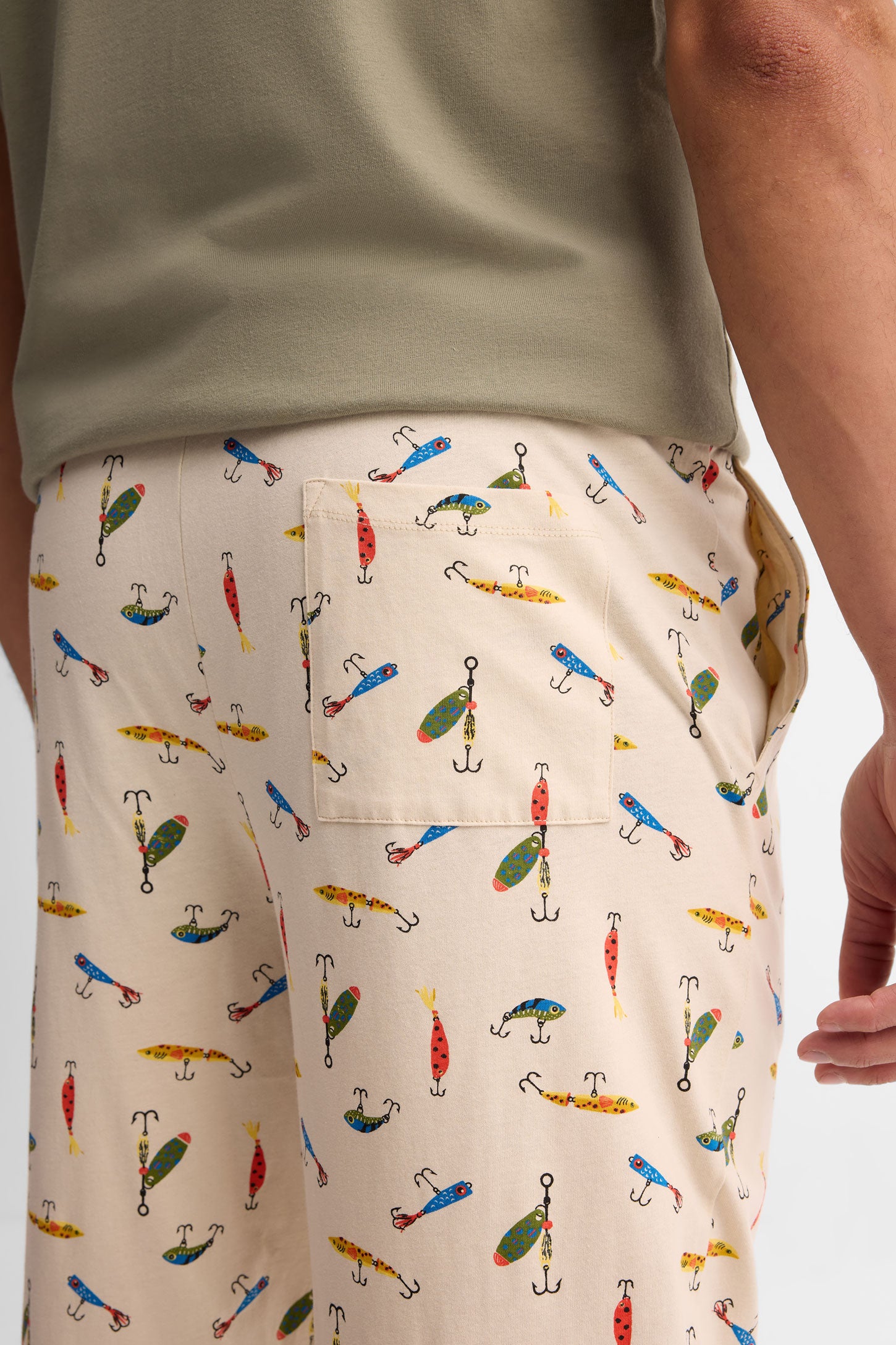 Pantalon pyjama coton, 2/40$ - Homme && BEIGE/MULTI