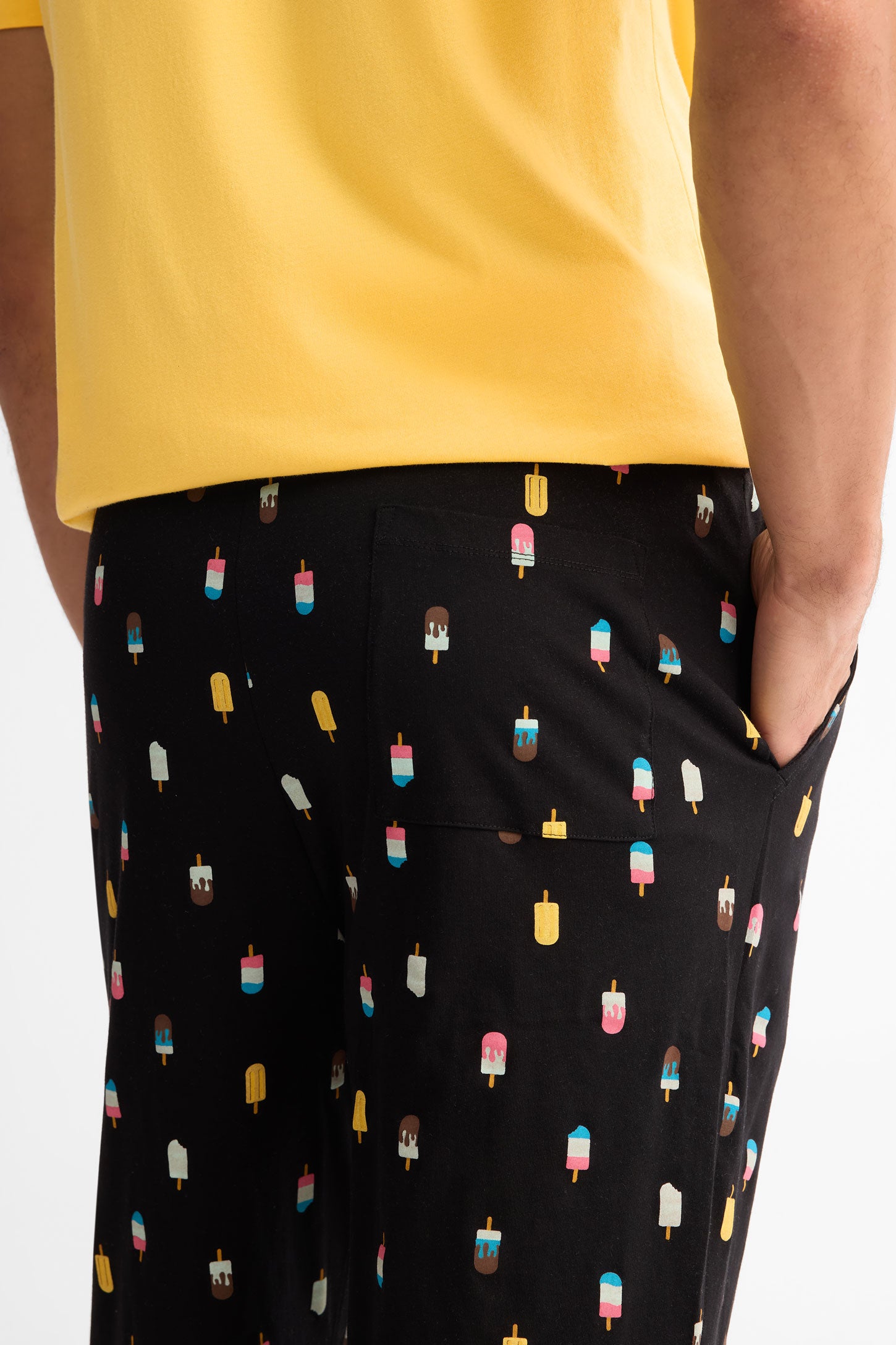 Pantalon pyjama coton, 2/40$ - Homme && NOIR/MULTI