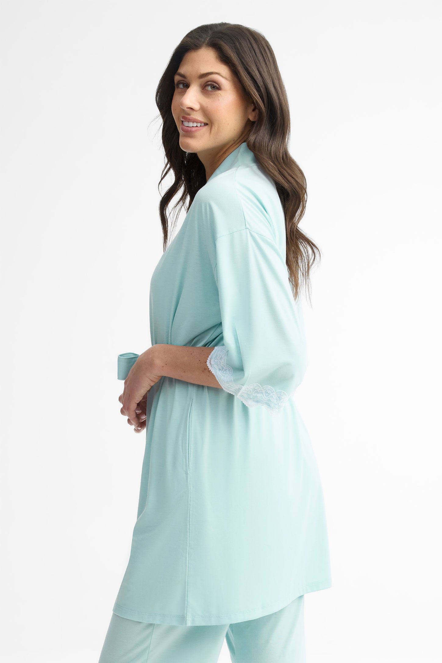 Robe de chambre kimono - Femme && BLEU
