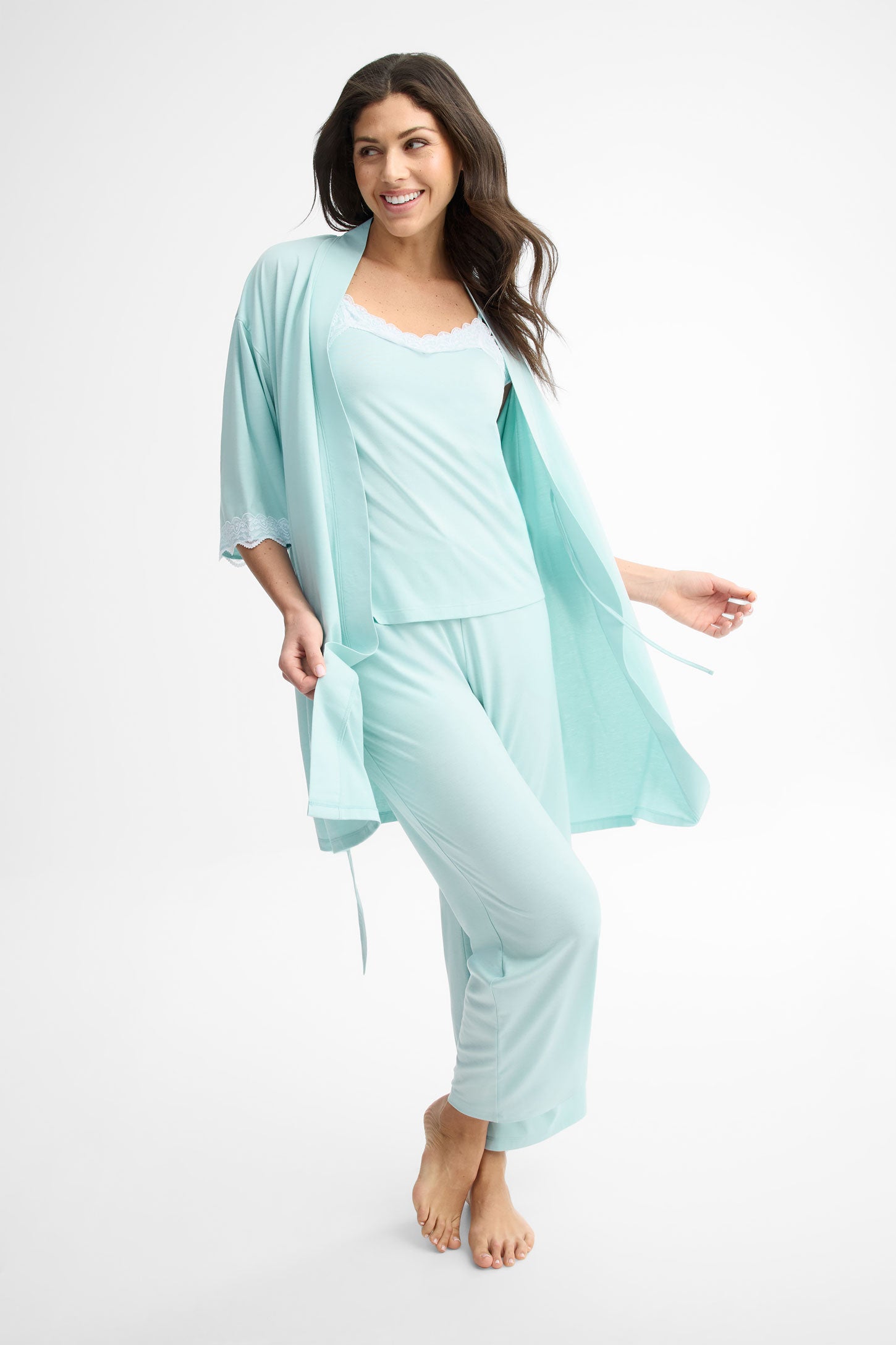 Robe de chambre kimono - Femme && BLEU