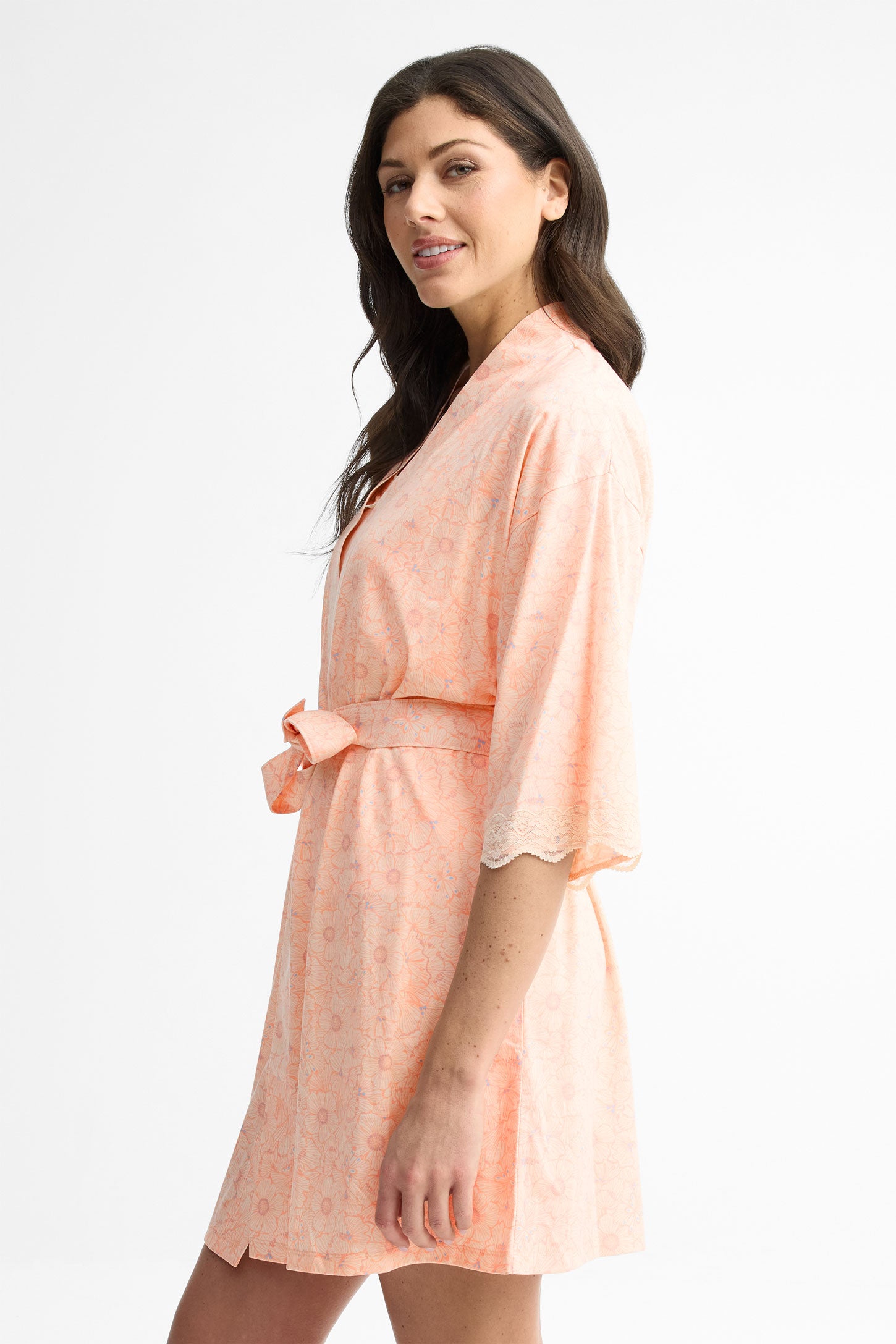 Robe de chambre kimono - Femme && ROSE MULTI