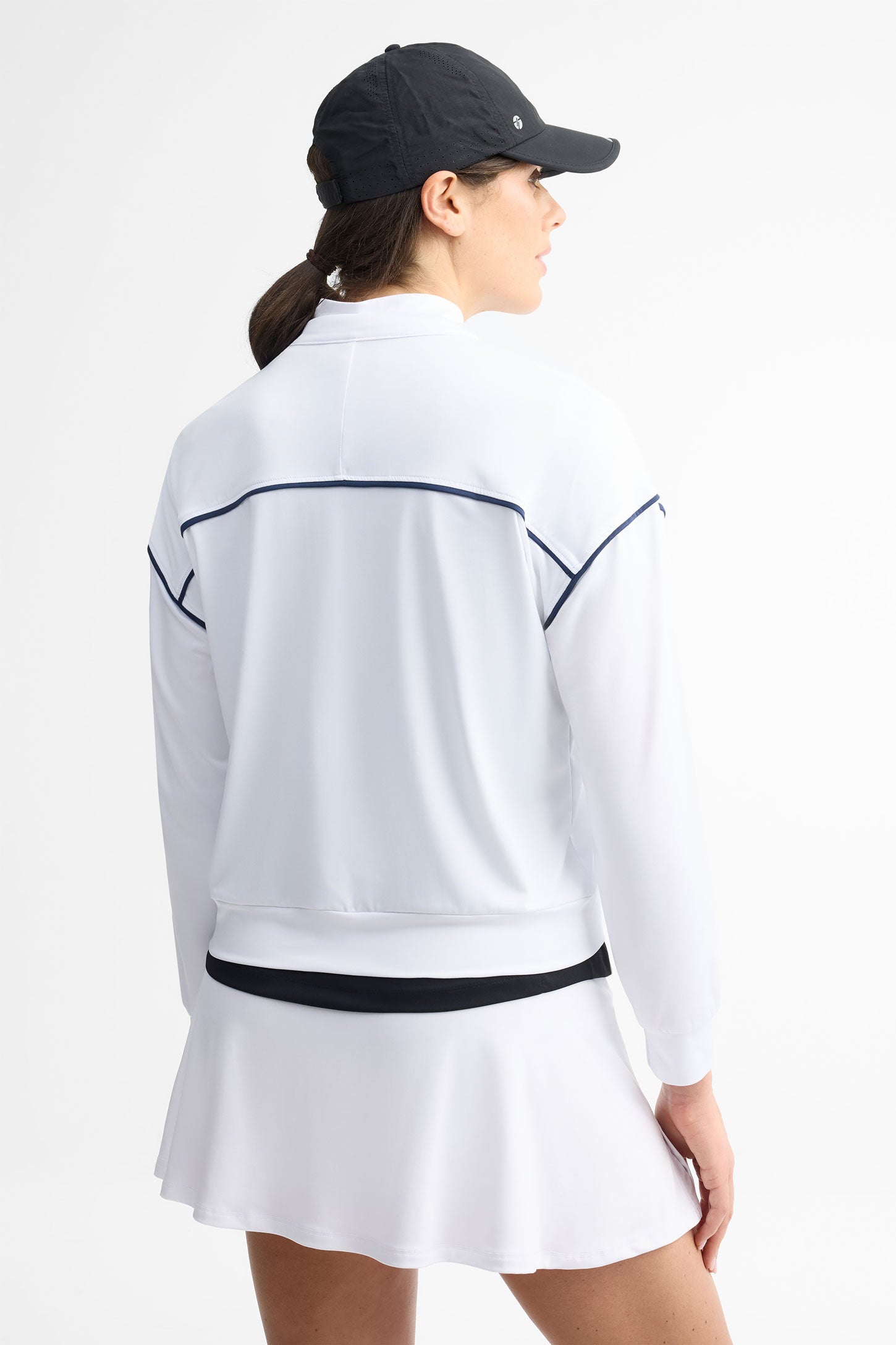 Veste col montant athlétique - Femme && BLANC