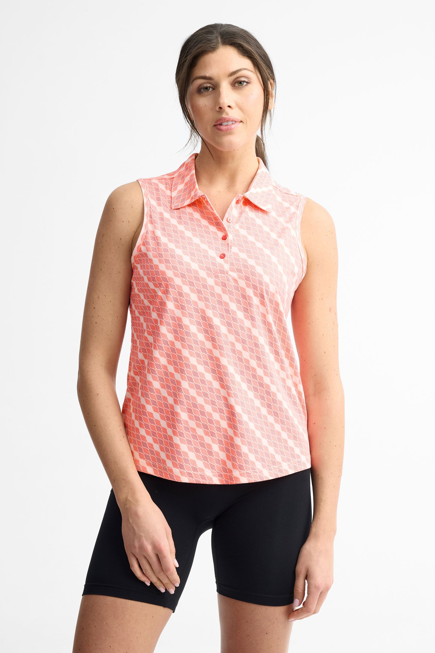 Polo sans manches athlétique - Femme && ROSE MULTI