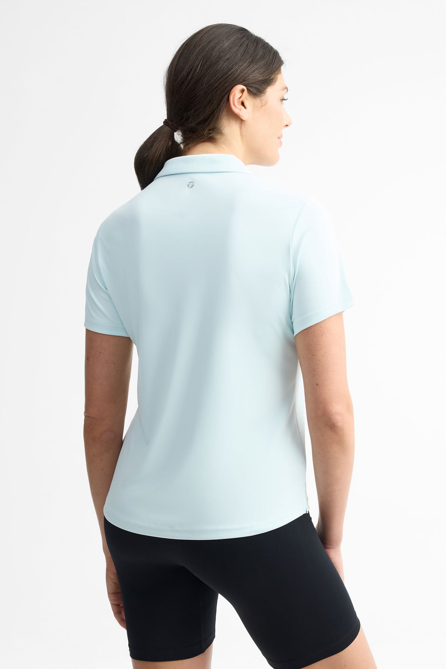 Polo manches courtes - Femme && BLEU PALE