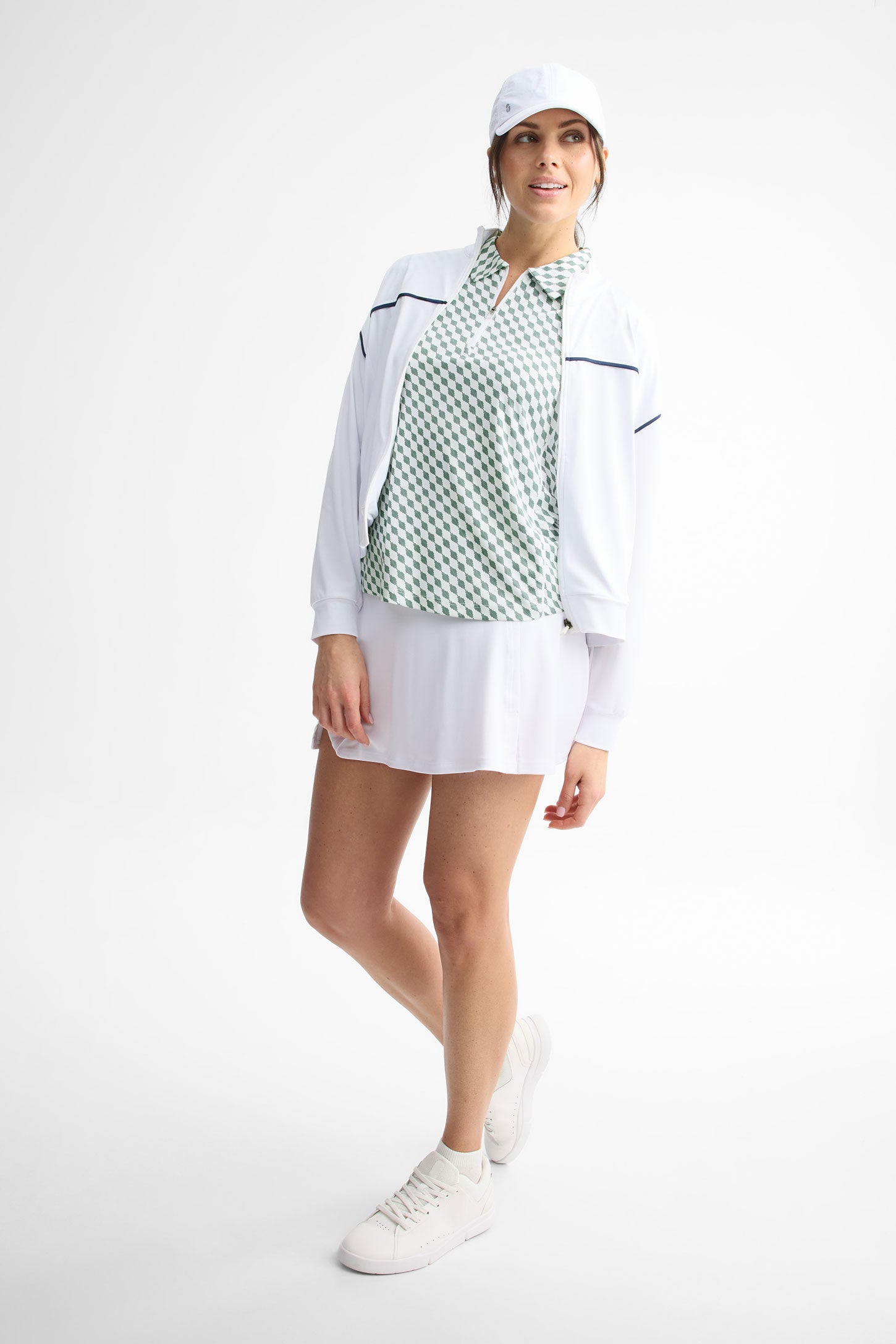 Polo manches courtes - Femme && BLEU MULTI