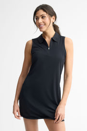 Robe polo sans manches - Femme && NOIR