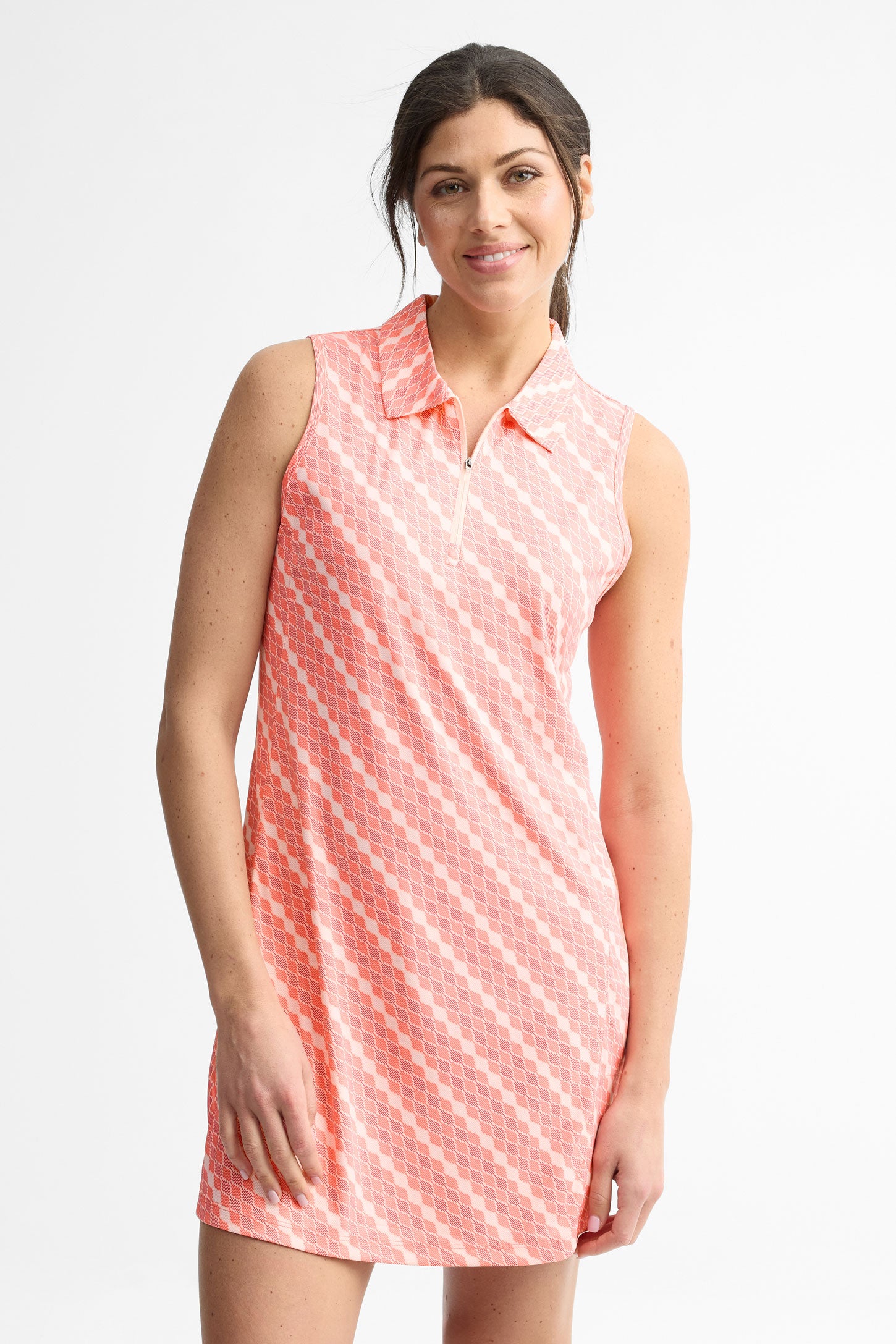 Robe polo sans manches - Femme && ROSE MULTI
