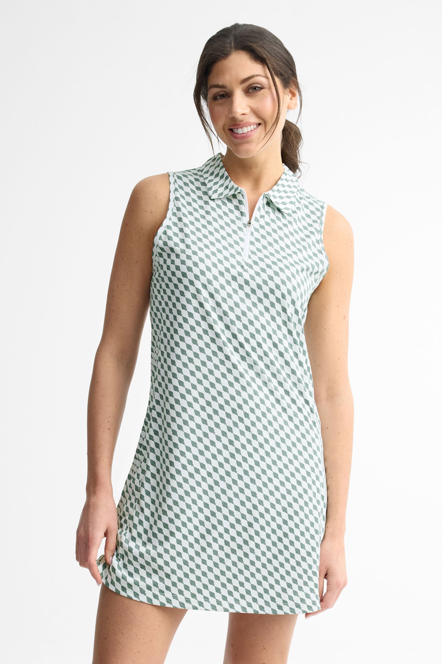 Robe polo sans manches - Femme && BLEU MULTI