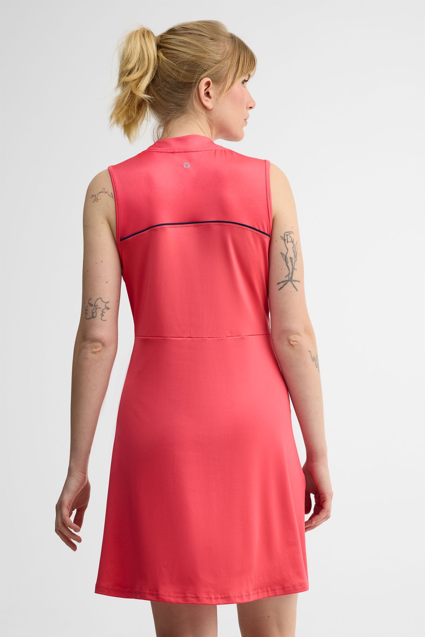 Robe col en V athlétique- Femme && ROSE
