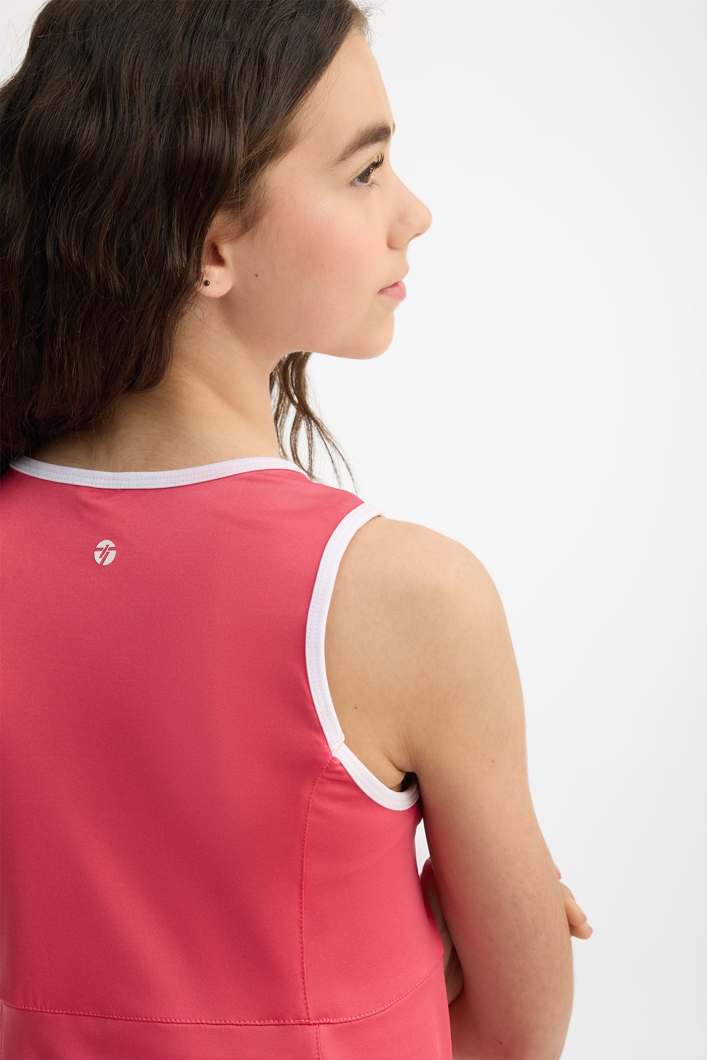 Robe col rond sans manches athlétique - Ado fille && ROSE