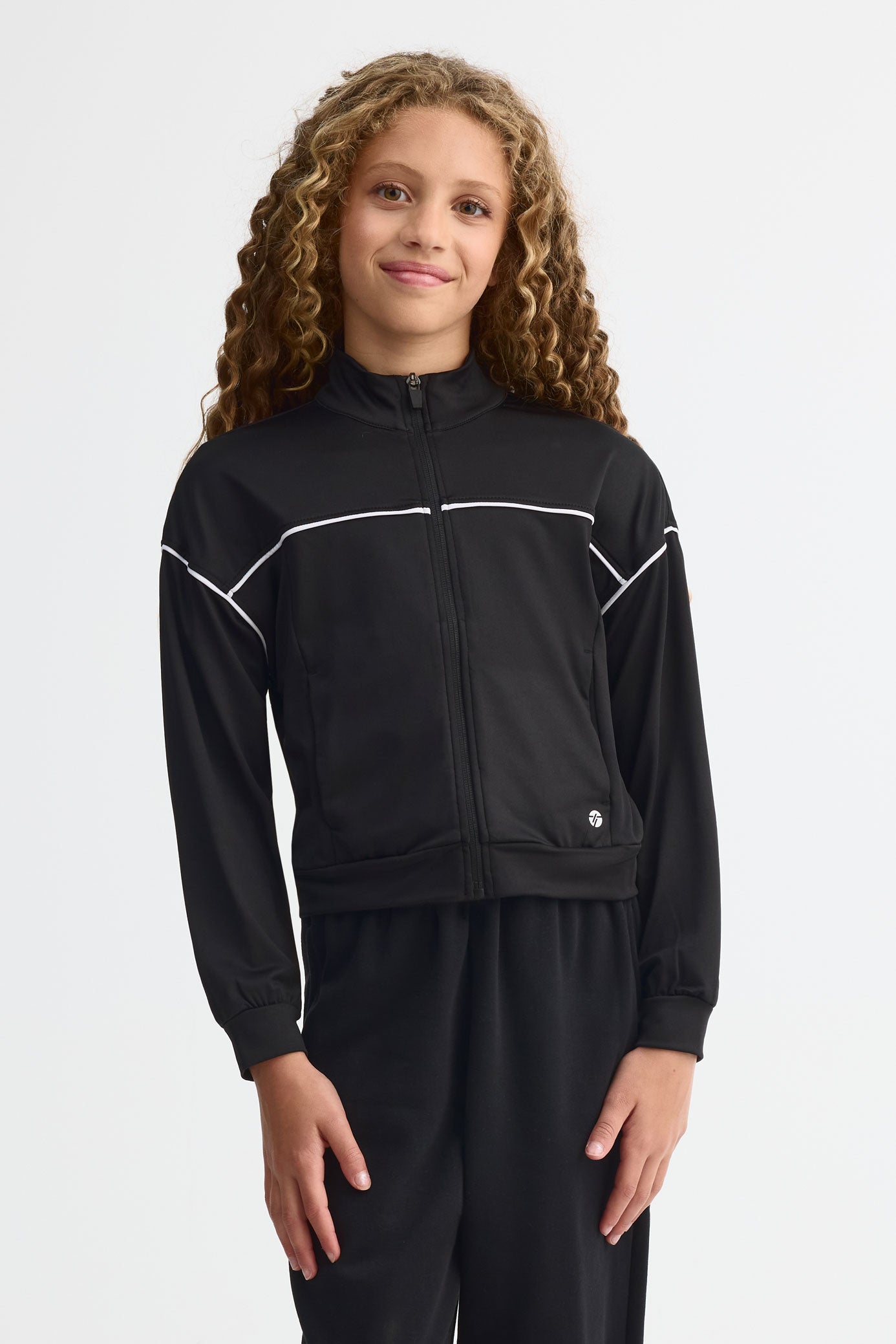 Veste col montant athlétique - Ado fille && NOIR
