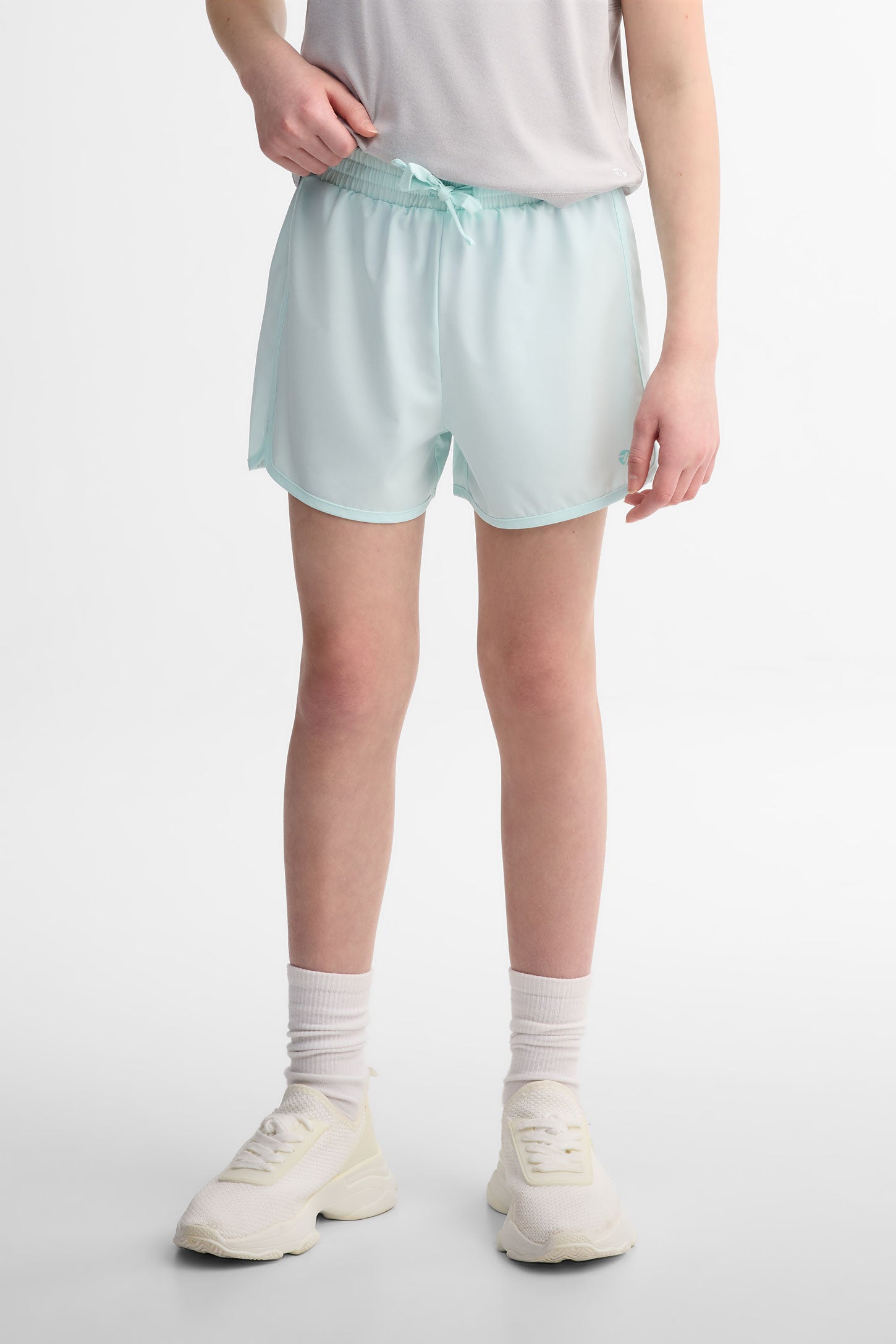Short taille semi-haute extensible 4 sens- Ado fille && BLEU PALE