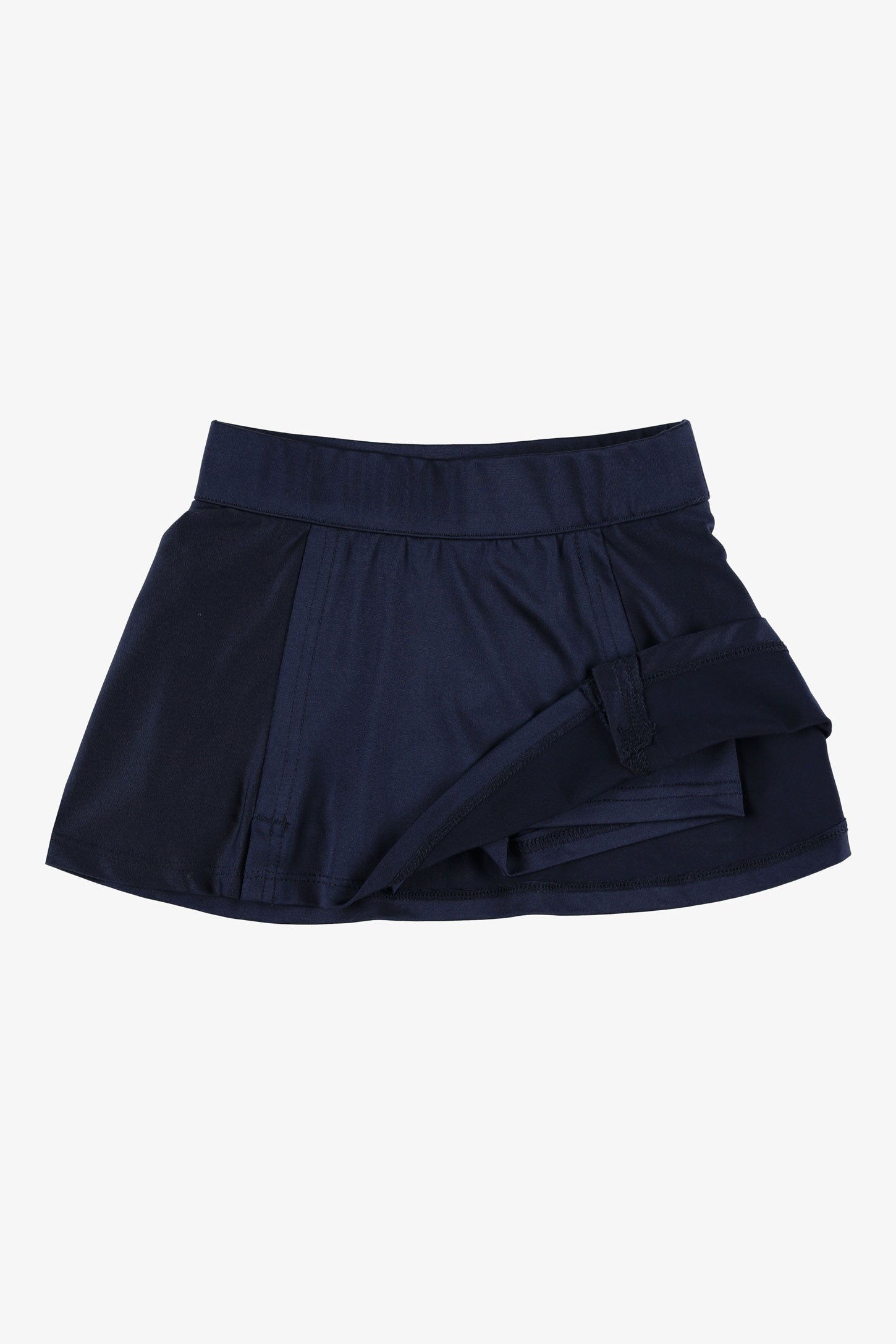 Jupe-short taille haute athlétique - Enfant fille && BLEU MARINE