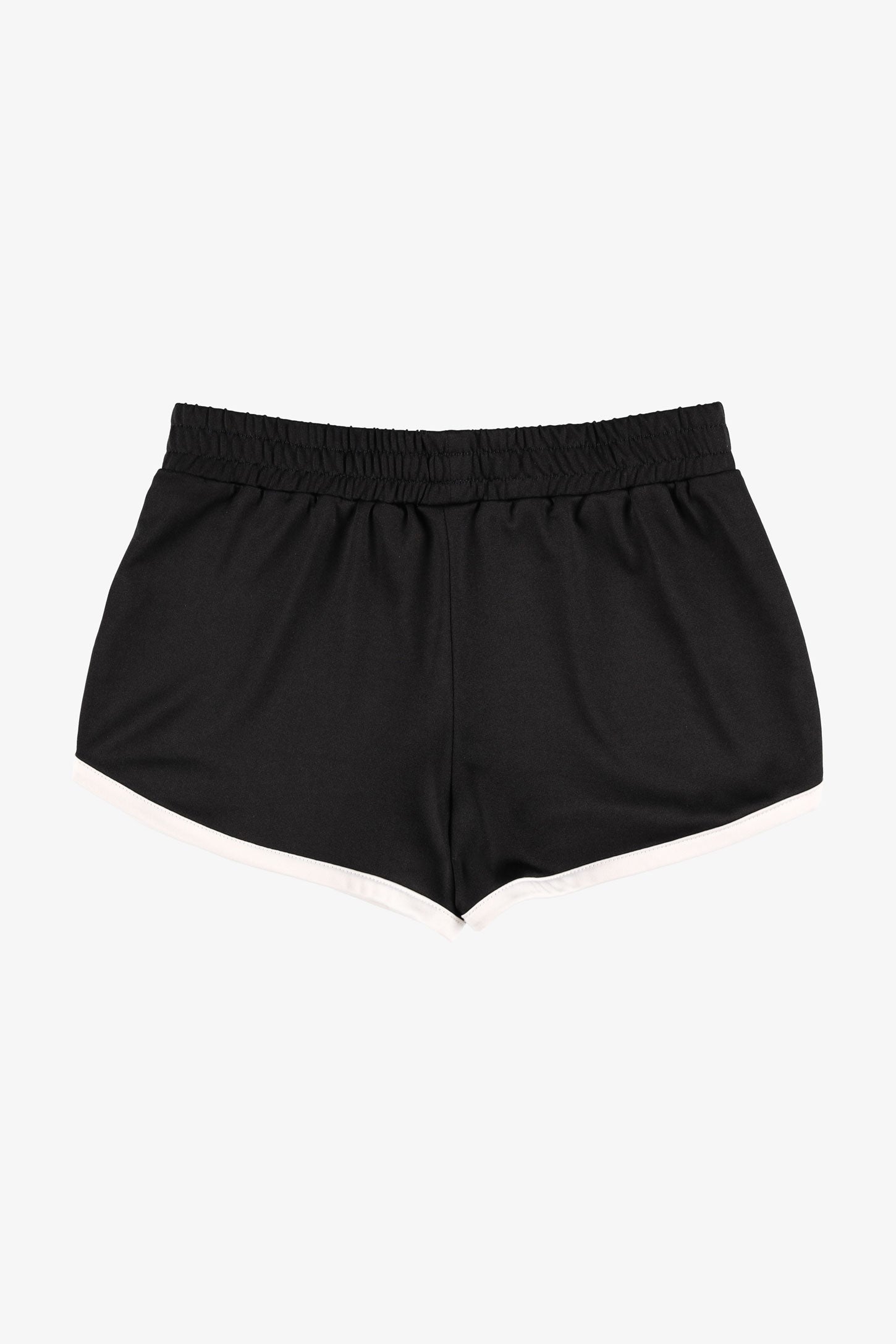 Short taille haute athlétique - Enfant fille && NOIR