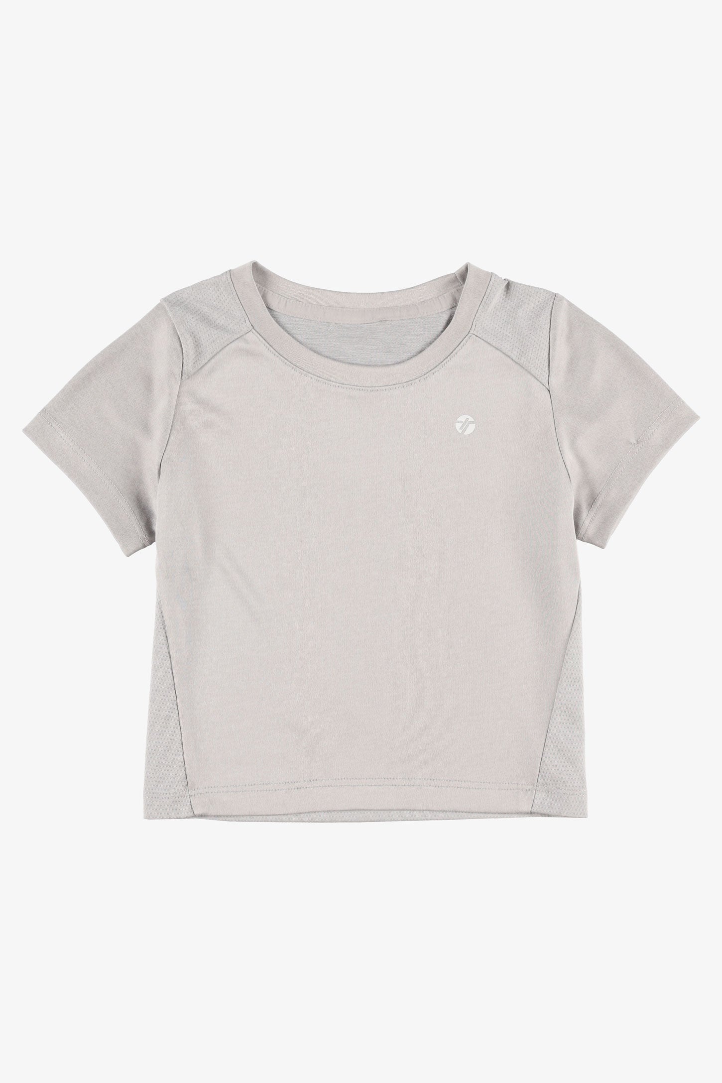 T-shirt col rond athlétique - Enfant fille && GRIS MIXTE