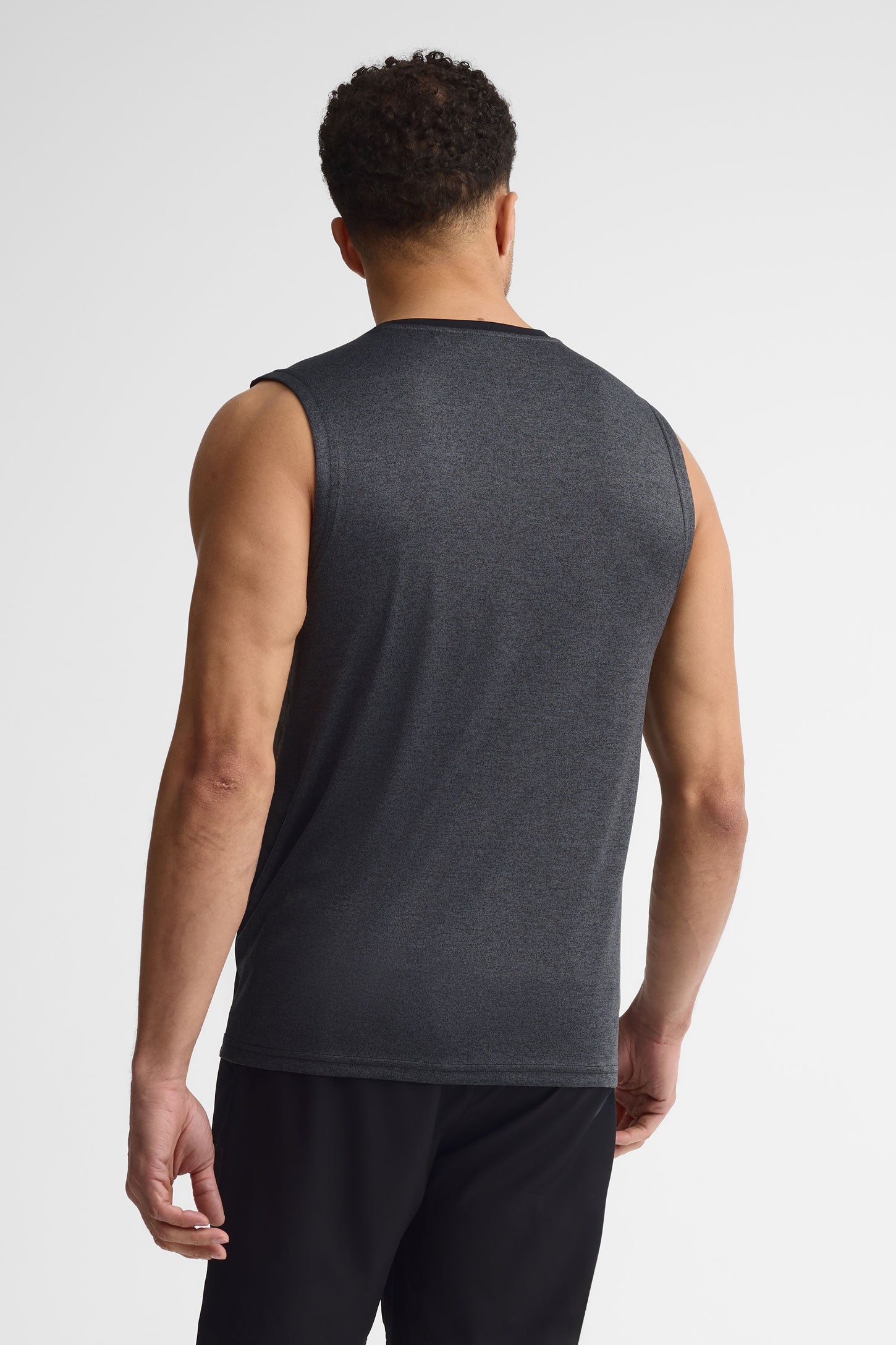 Camisole muscle athlétique - Homme && NOIR