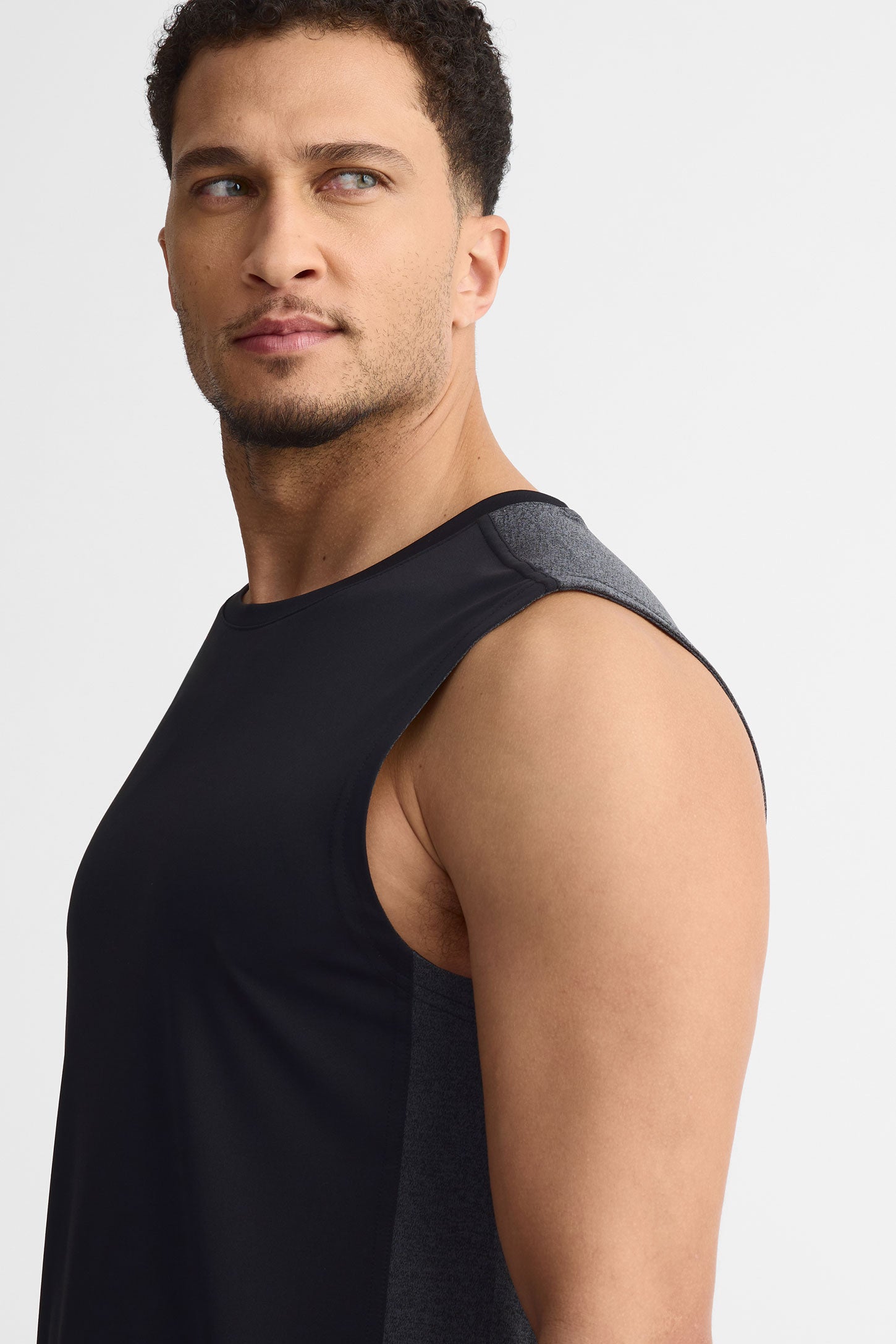 Camisole muscle athlétique - Homme && NOIR