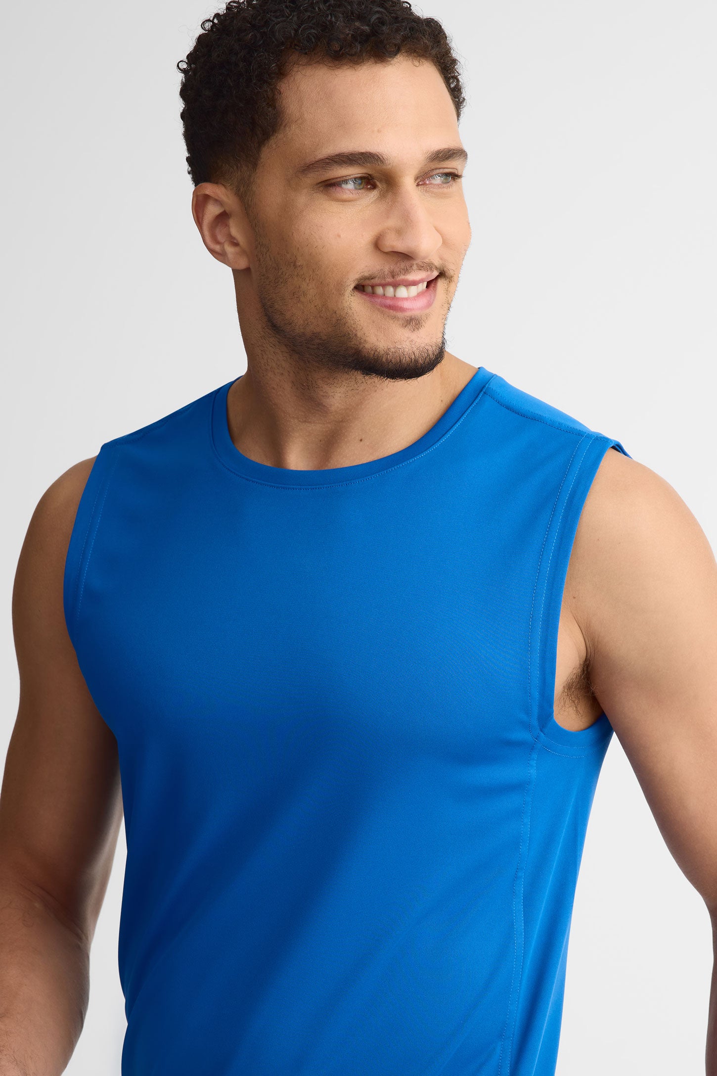 Camisole muscle athlétique - Homme && BLEU