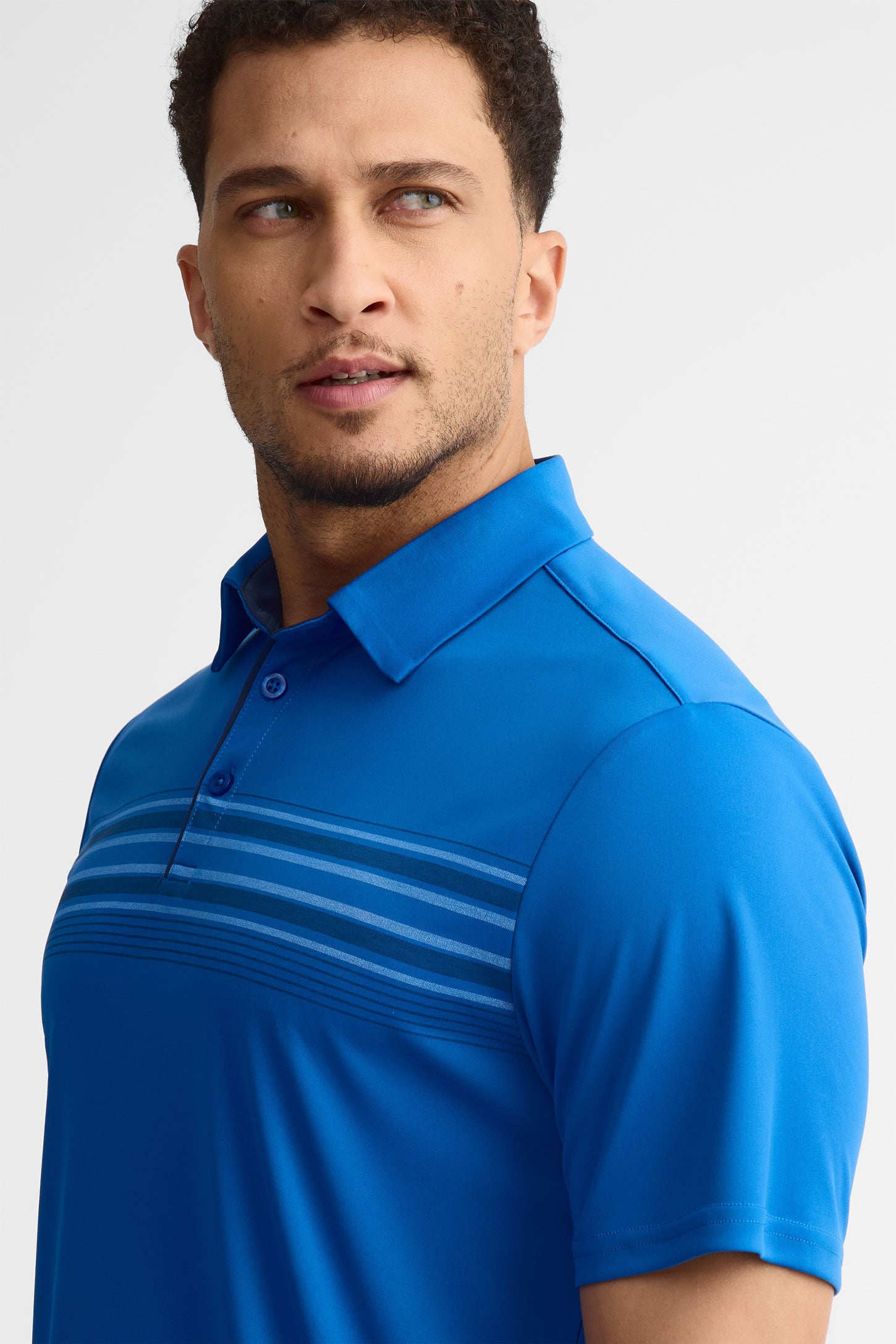 Polo manches courtes athlétique - Homme && BLEU