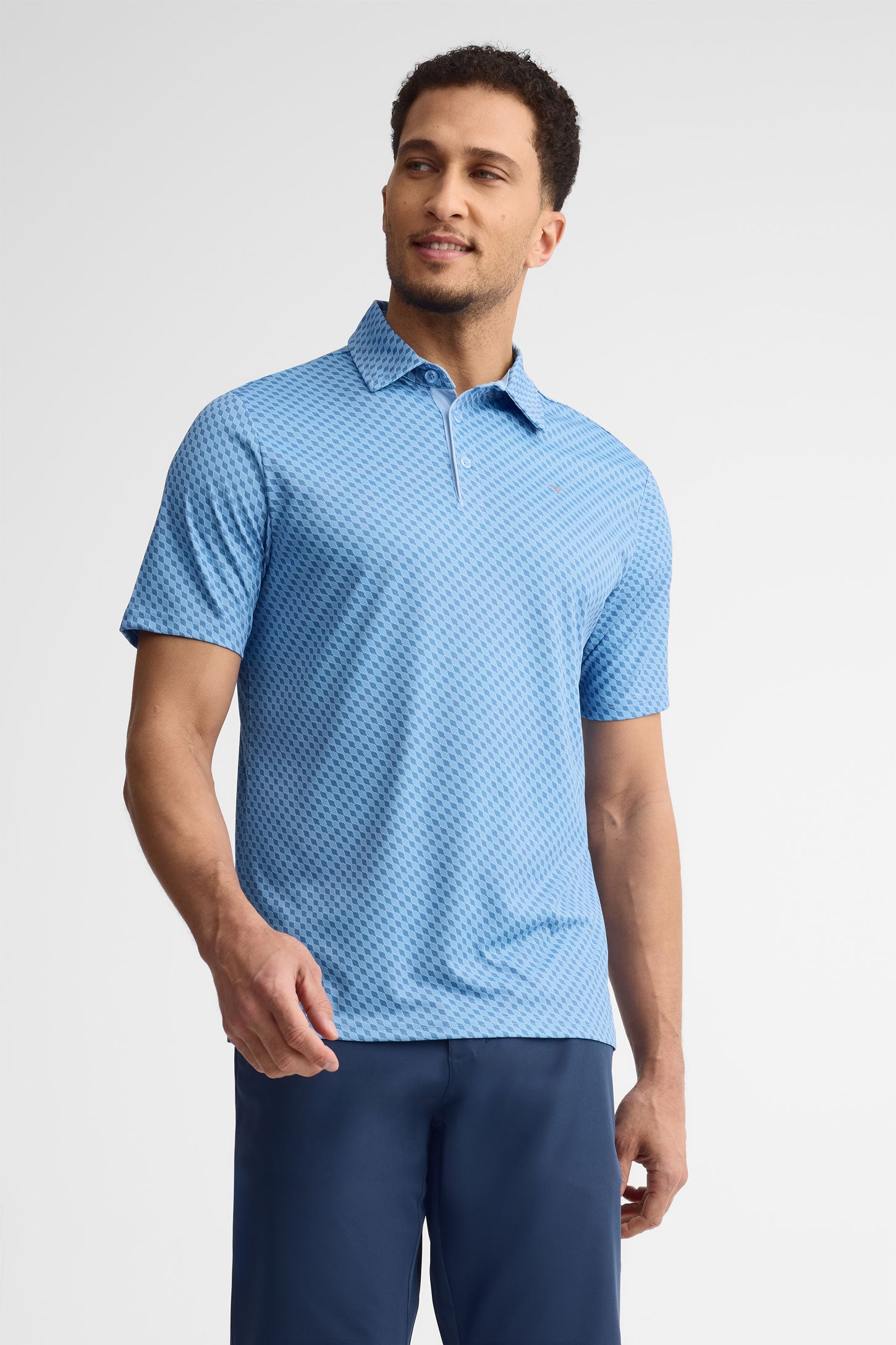 Polo manches courtes athlétique - Homme && BLEU MIXTE